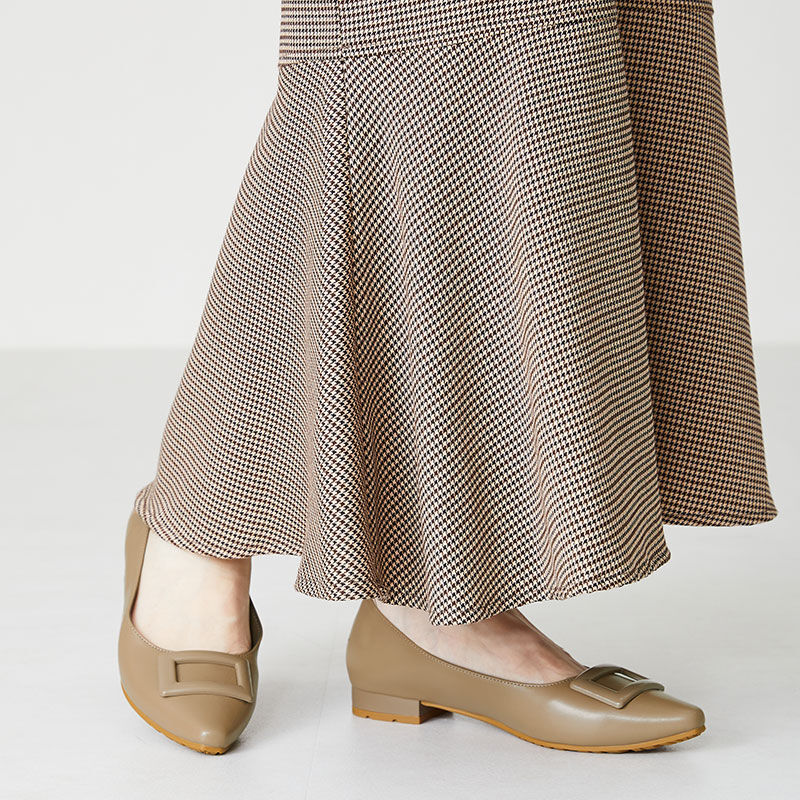 ORiental TRaffic「【防水】スクエアバックル レイン パンプス /R-1019 レインシューズ フラット」|パンプス|