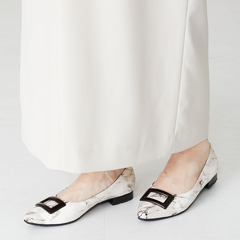 ORiental TRaffic「【防水】スクエアバックル レイン パンプス /R-1019 レインシューズ フラット」|パンプス|