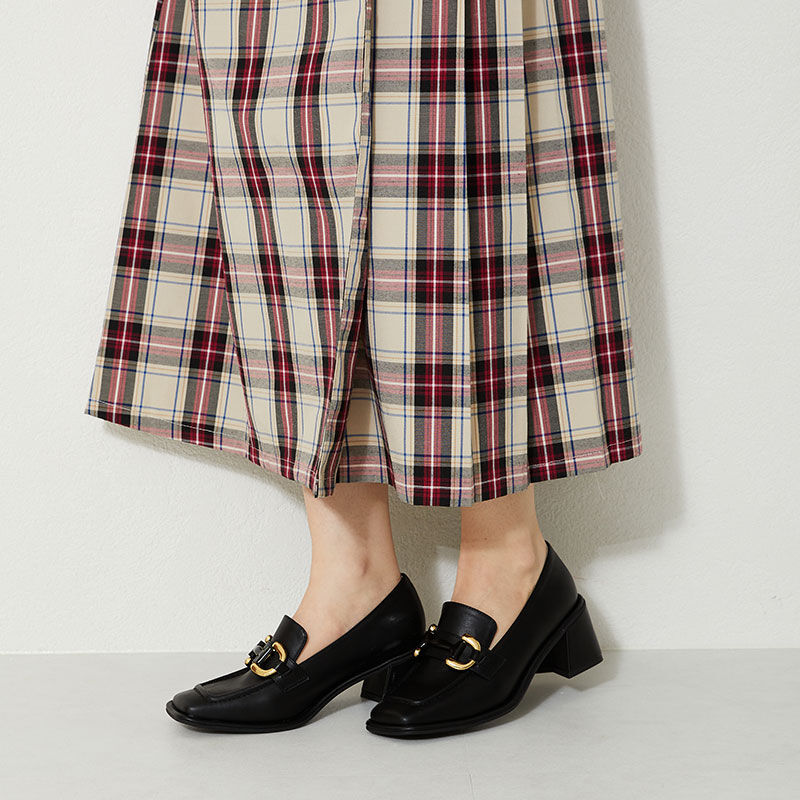 ORiental TRaffic「【アウトレット価格】ワイドスクエアトゥヒールローファー/31120」|パンプス|