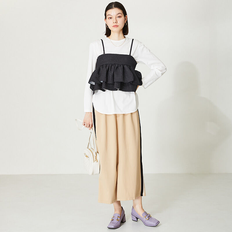 ORiental TRaffic「【アウトレット価格】ワイドスクエアトゥヒールローファー/31120」|パンプス|