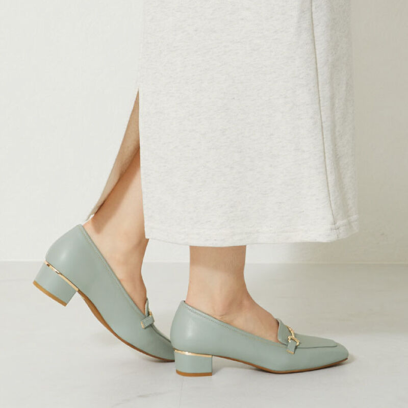 WA Oriental TRaffic「メタリックラインビットヒールローファー/32101」|パンプス|BLUE