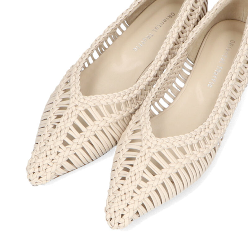 ORiental TRaffic「【アウトレット価格】ポインテッドトゥメッシュパンプス/31110 フラット パンプス メッシュ 人気」|パンプス|