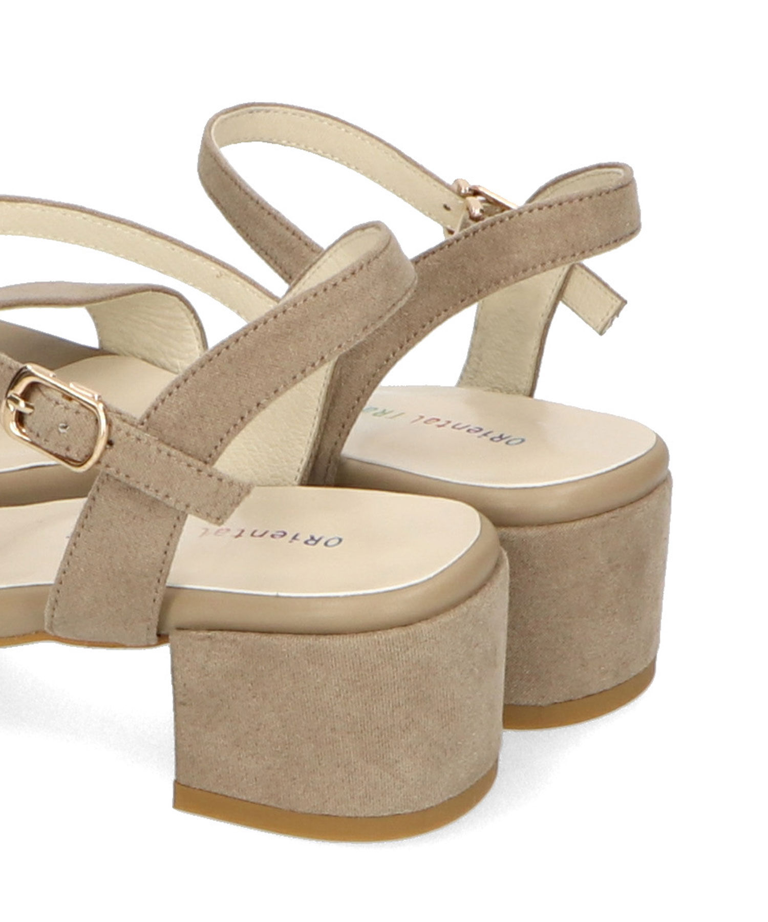 ORiental TRaffic「【アウトレット価格】メタリックライン ミドルヒール サンダル /31209 シンプル 」|サンダル|