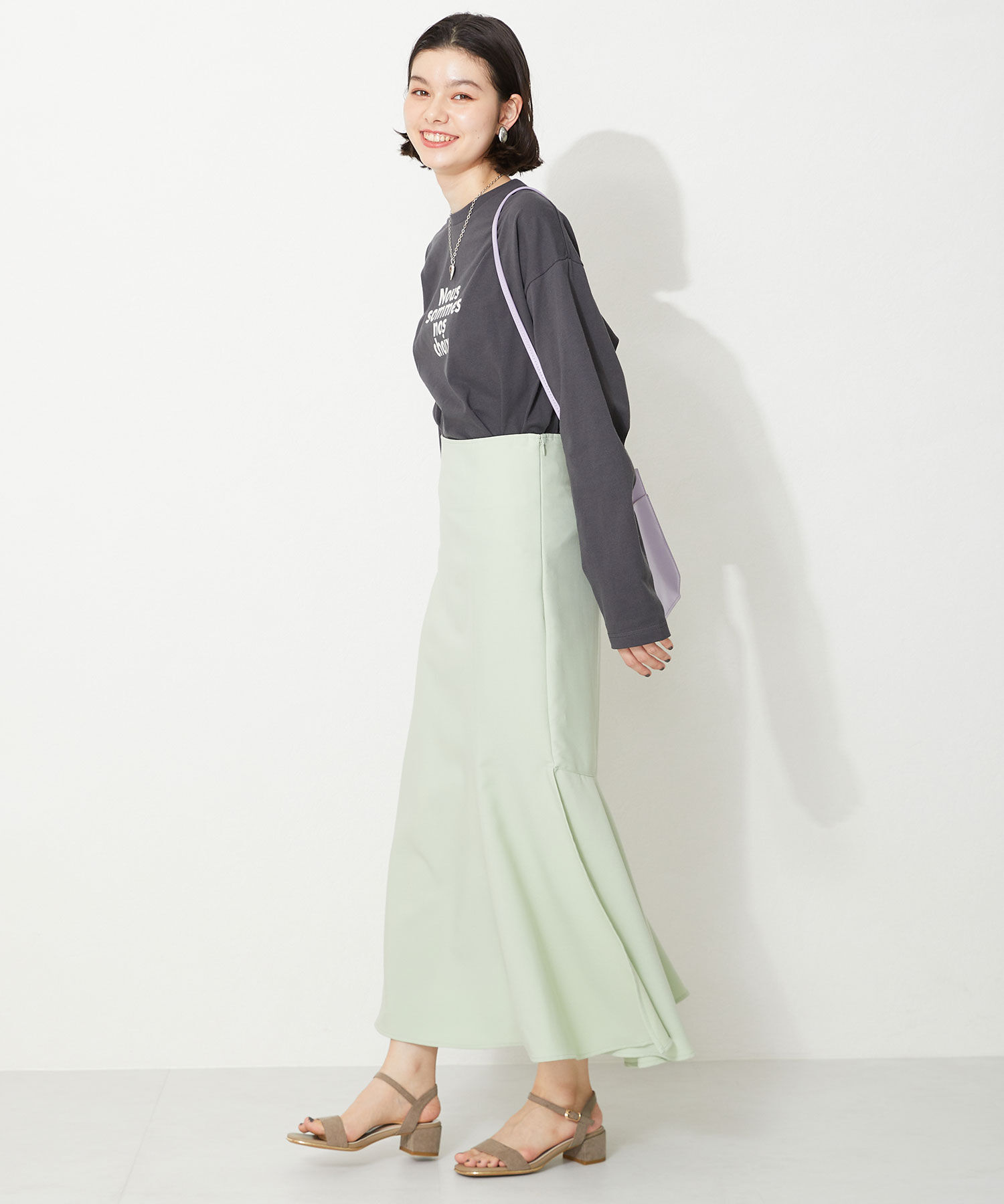 ORiental TRaffic「【アウトレット価格】メタリックライン ミドルヒール サンダル /31209 シンプル 」|サンダル|