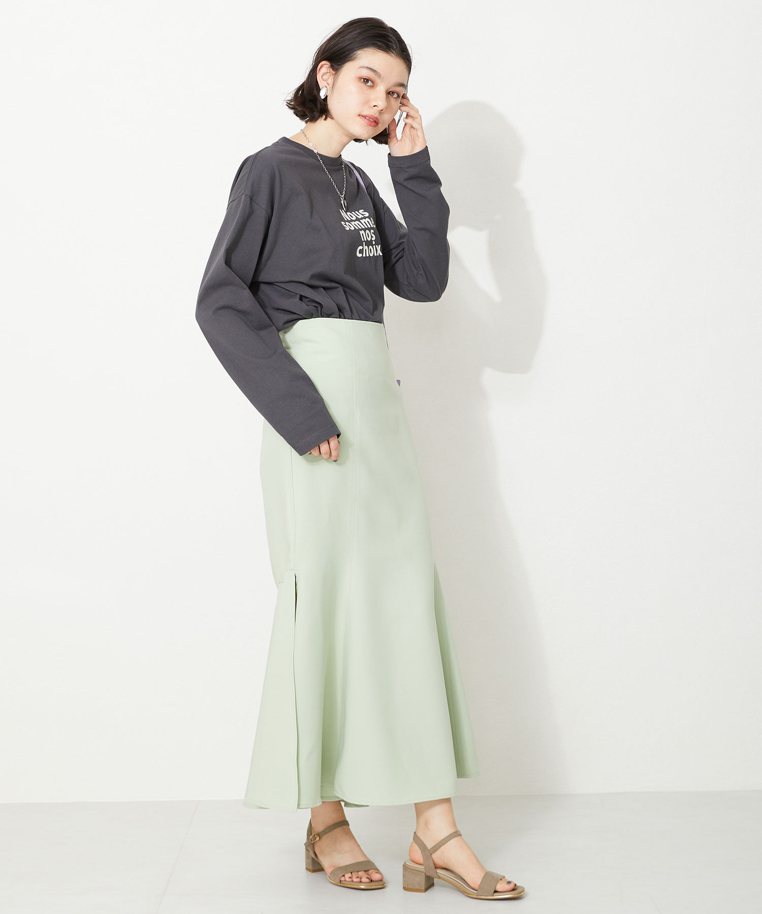 ORiental TRaffic「【アウトレット価格】メタリックライン ミドルヒール サンダル /31209 シンプル 」|サンダル|