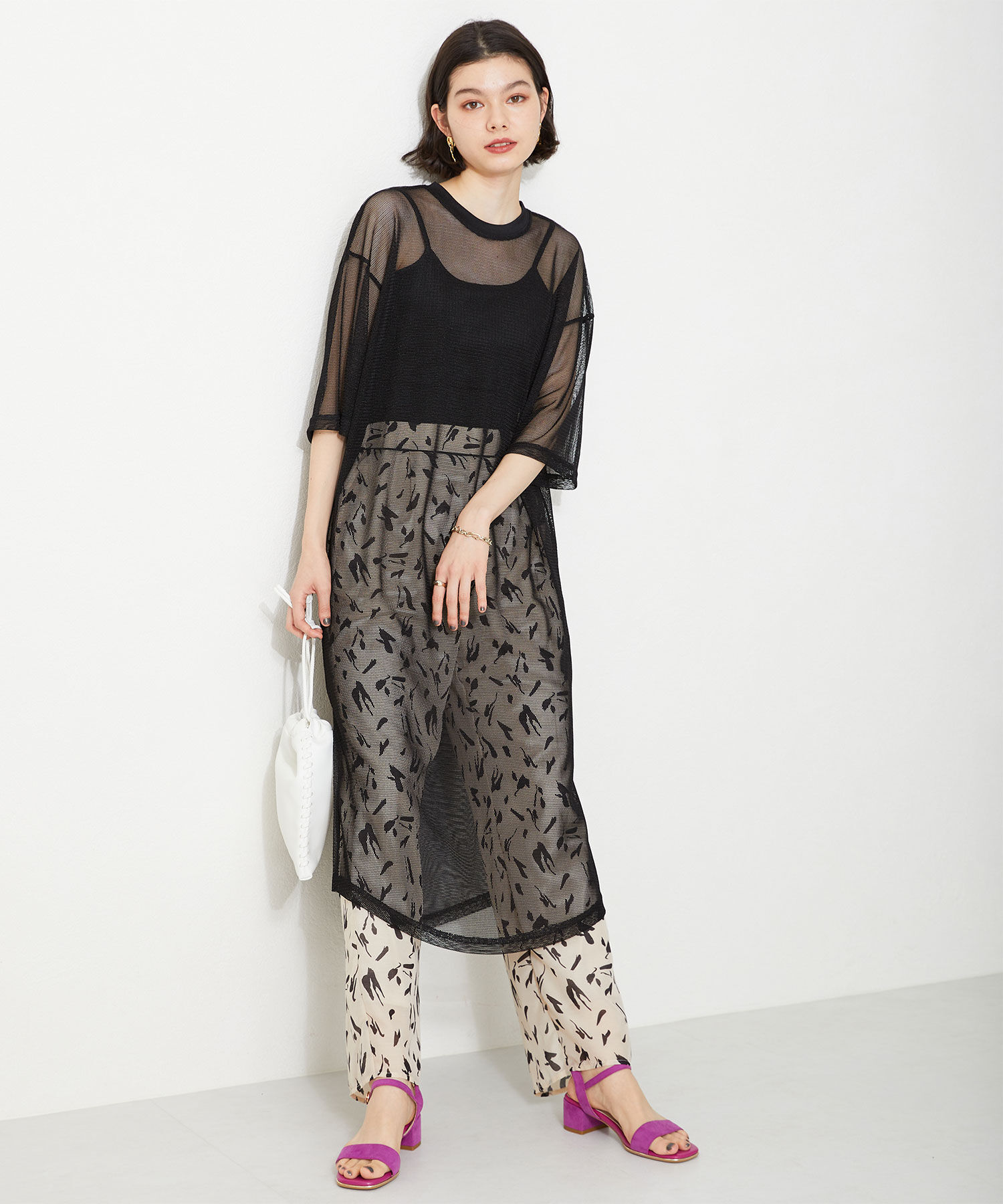 ORiental TRaffic「【アウトレット価格】メタリックライン ミドルヒール サンダル /31209 シンプル 」|サンダル|