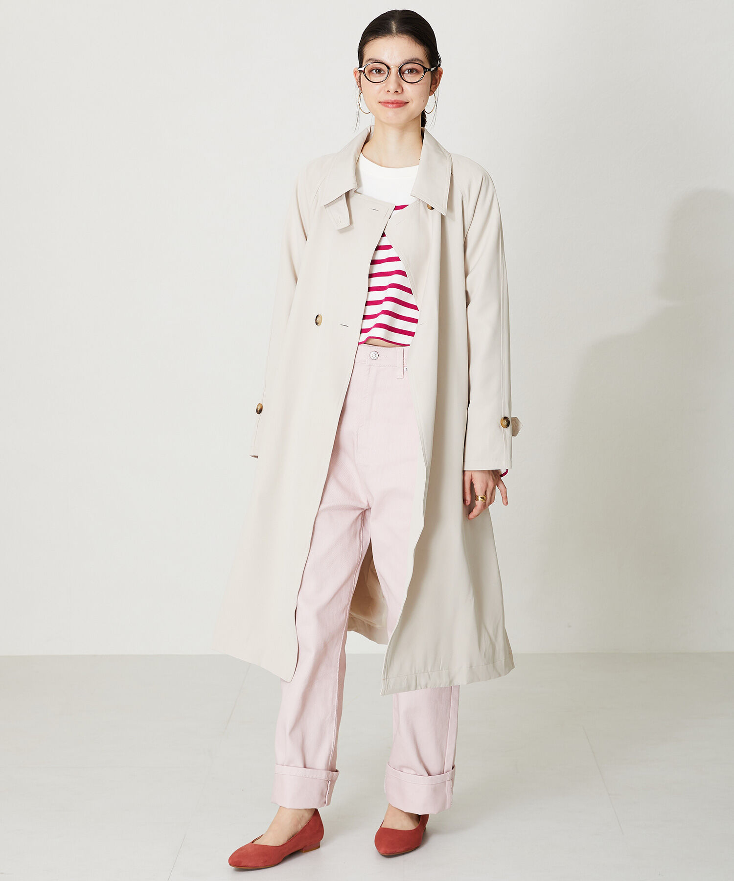 ORiental TRaffic「【跳べるパンプス/シリーズ累計１５０万足突破】プレーン フラット ヒール/R-3212 パンプス」|パンプス|