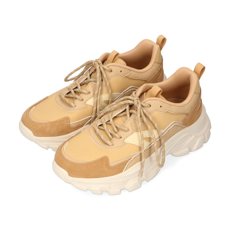 ORiental TRaffic「【アウトレット価格】ストライプシューレース厚底スニーカー/OT3728」|スニーカー|