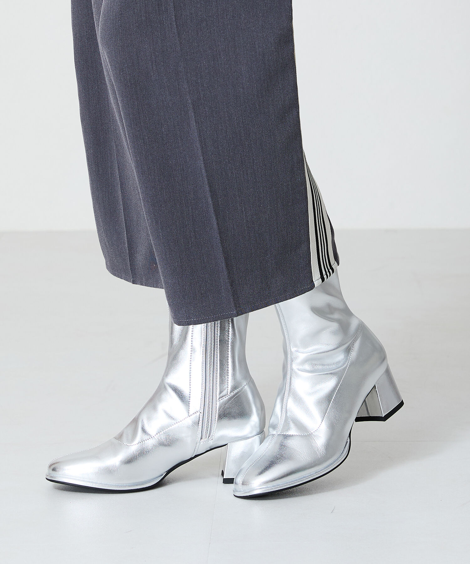 ORiental TRaffic「ラウンドトゥストレッチブーツ/31425」|ショートブーツ|