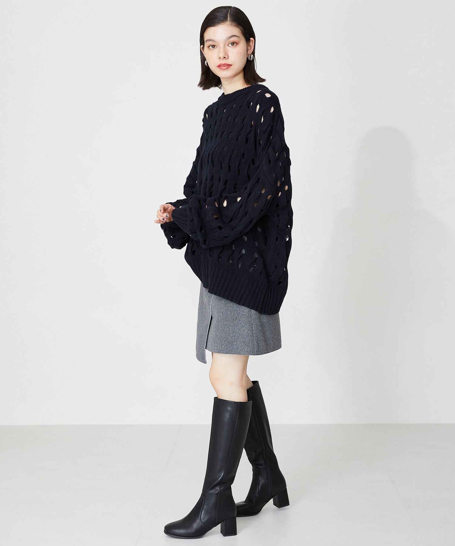 ORiental TRaffic「スクエアトゥヒールロングブーツ/31503」|ロングブーツ|