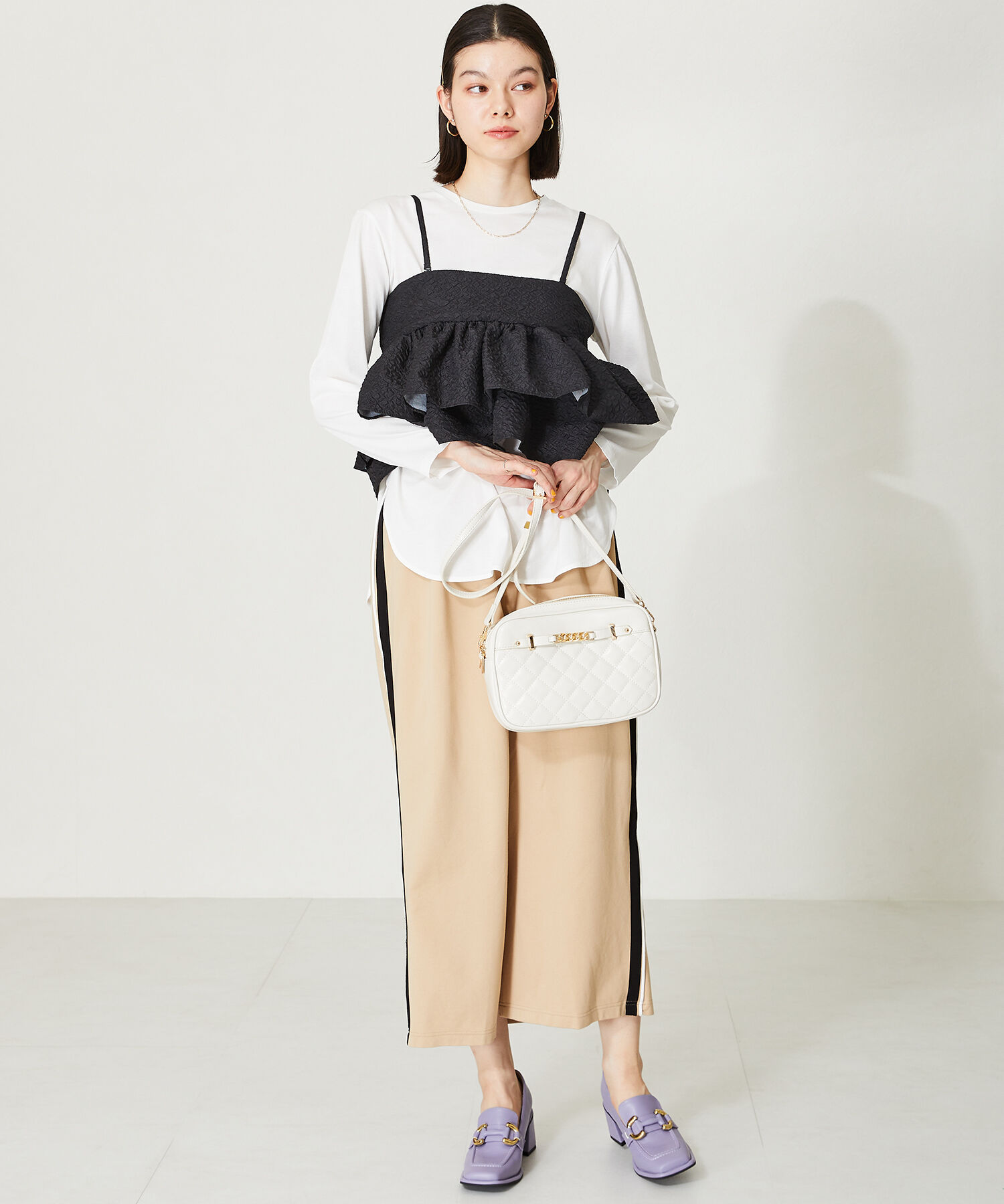 ORiental TRaffic「ダブルポケットキルティングショルダーバッグ/BA-215」|ショルダー・メッセンジャー|