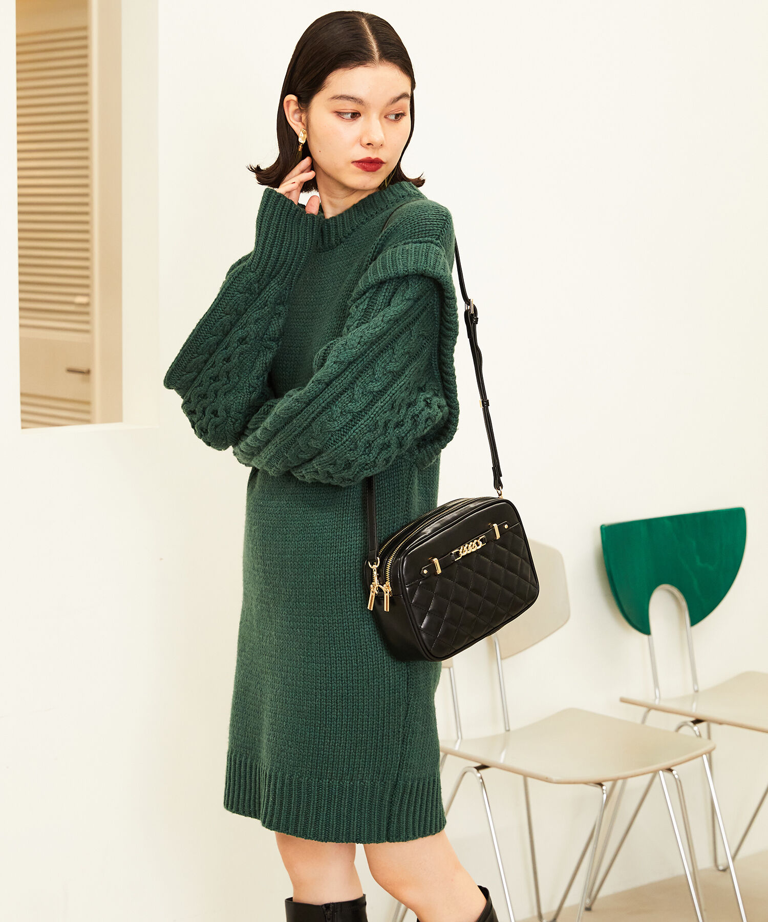 ORiental TRaffic「ダブルポケットキルティングショルダーバッグ/BA-215」|ショルダー・メッセンジャー|