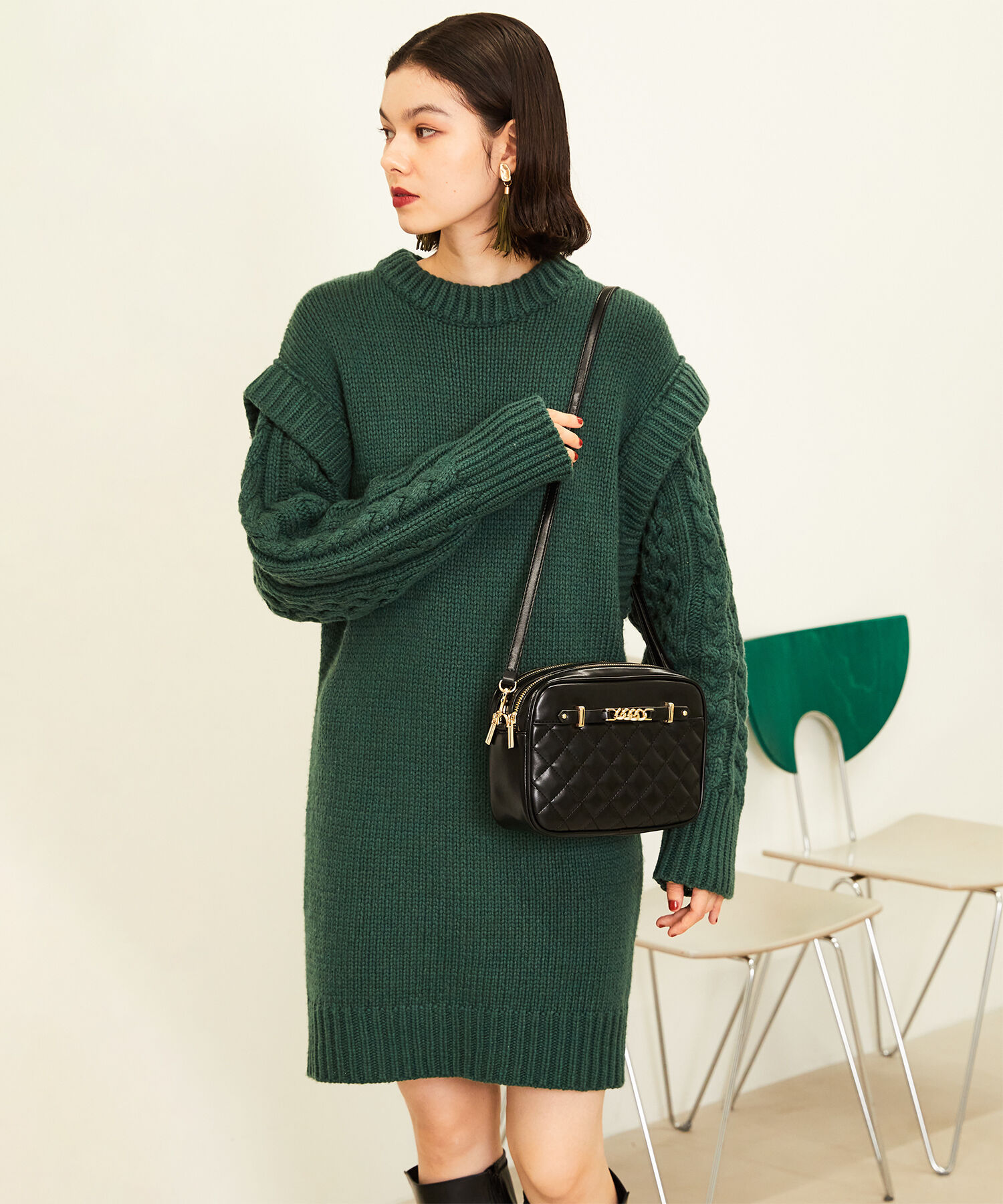 ORiental TRaffic「ダブルポケットキルティングショルダーバッグ/BA-215」|ショルダー・メッセンジャー|