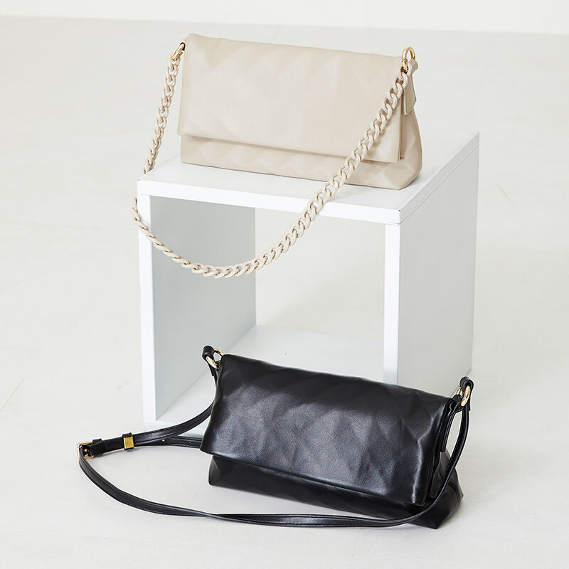 ORiental TRaffic「2wayチェーンエンボスバッグ/BA-219」|ショルダー・メッセンジャー|BEIGE