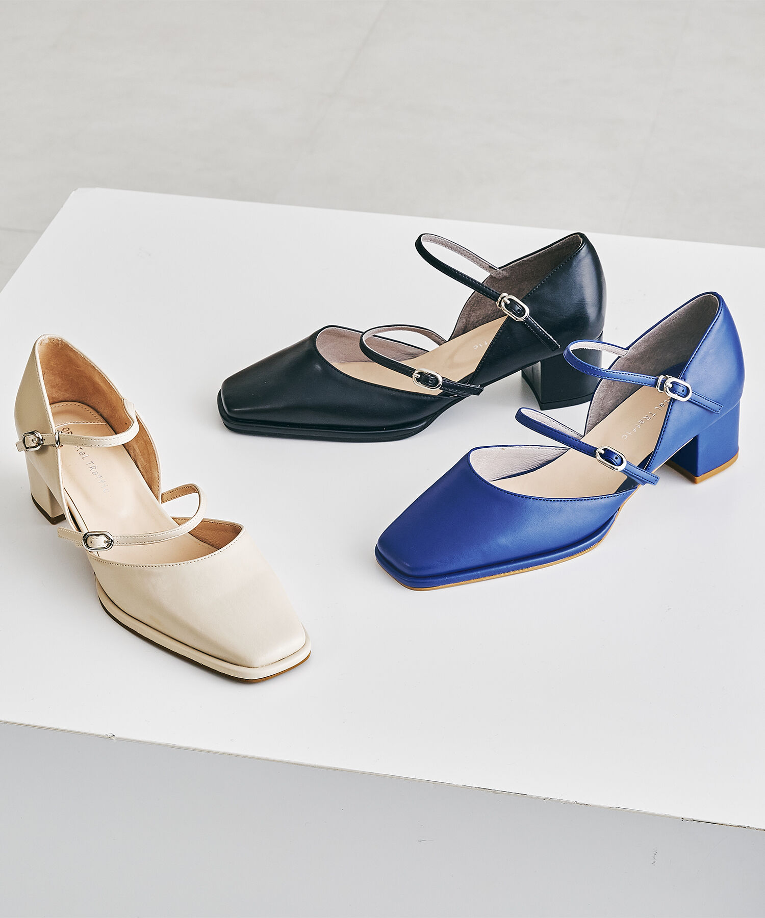 ORiental TRaffic「ダブルストラップヒールパンプス/41108」|パンプス|BLUE