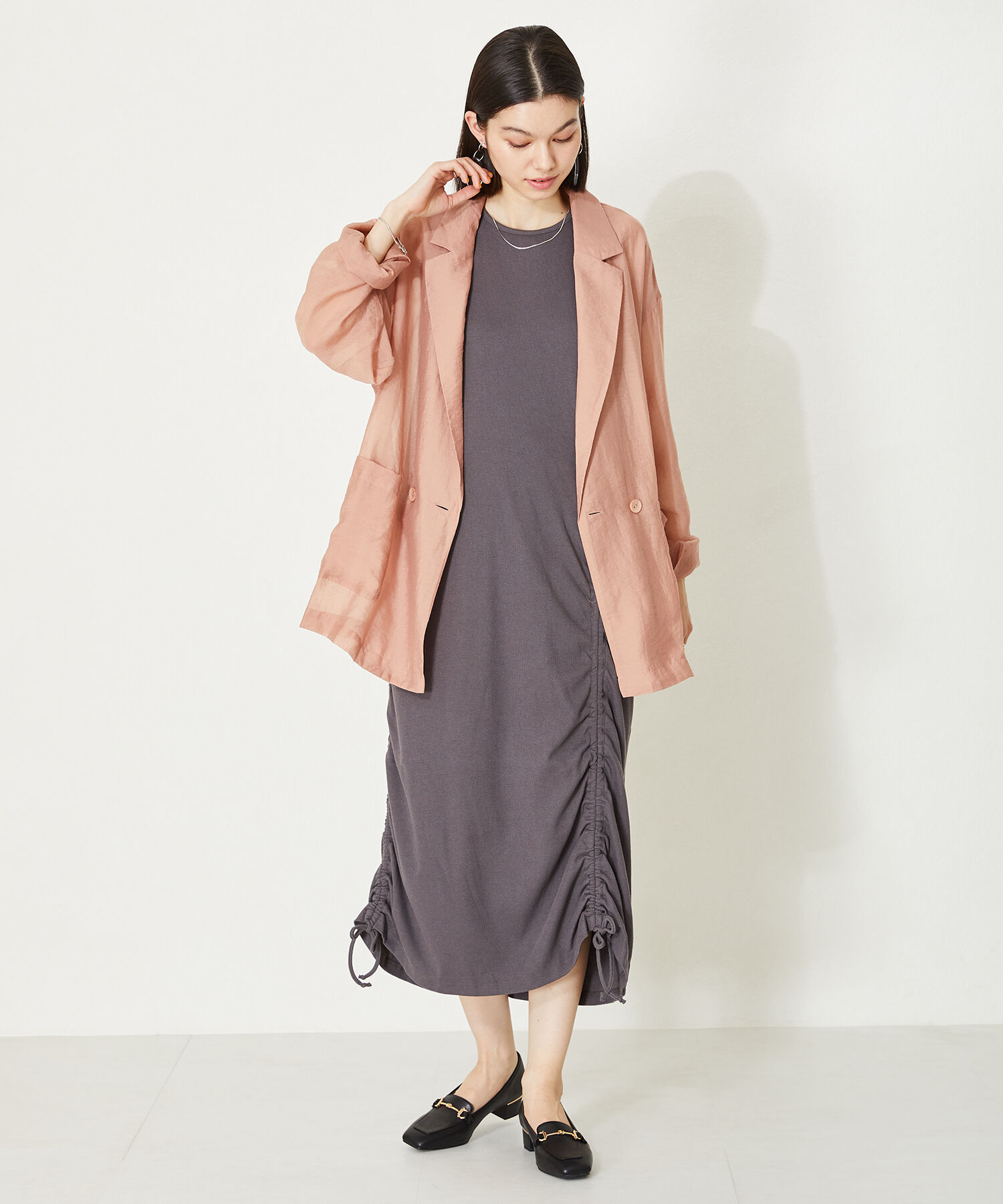 WA Oriental TRaffic「【定番】メタリックラインビットヒールローファー/42101」|ローファー|