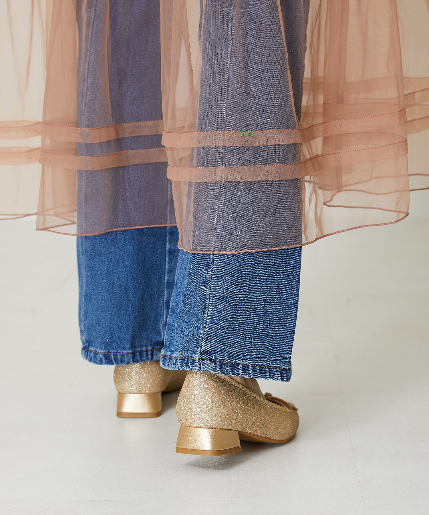 ORiental TRaffic「ポインテッドトゥグリッターバレエシューズ/41115」|パンプス|