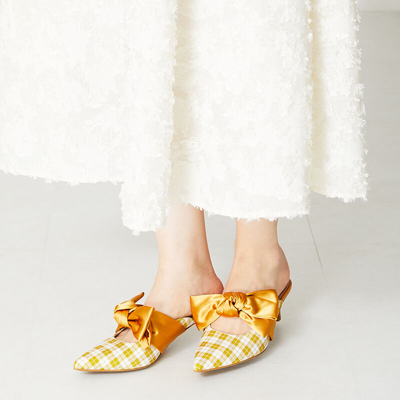 ORiental TRaffic「リボンミュールパンプス/41109」|パンプス|YELLOW