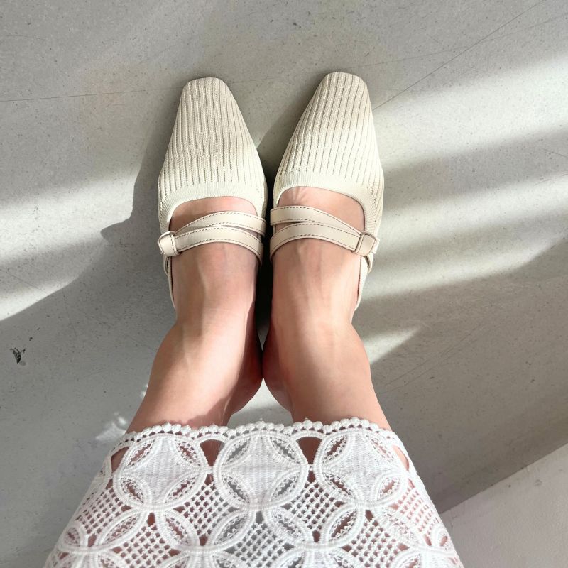 ORiental TRaffic「ニットミュールパンプス/41120」|パンプス|BEIGE