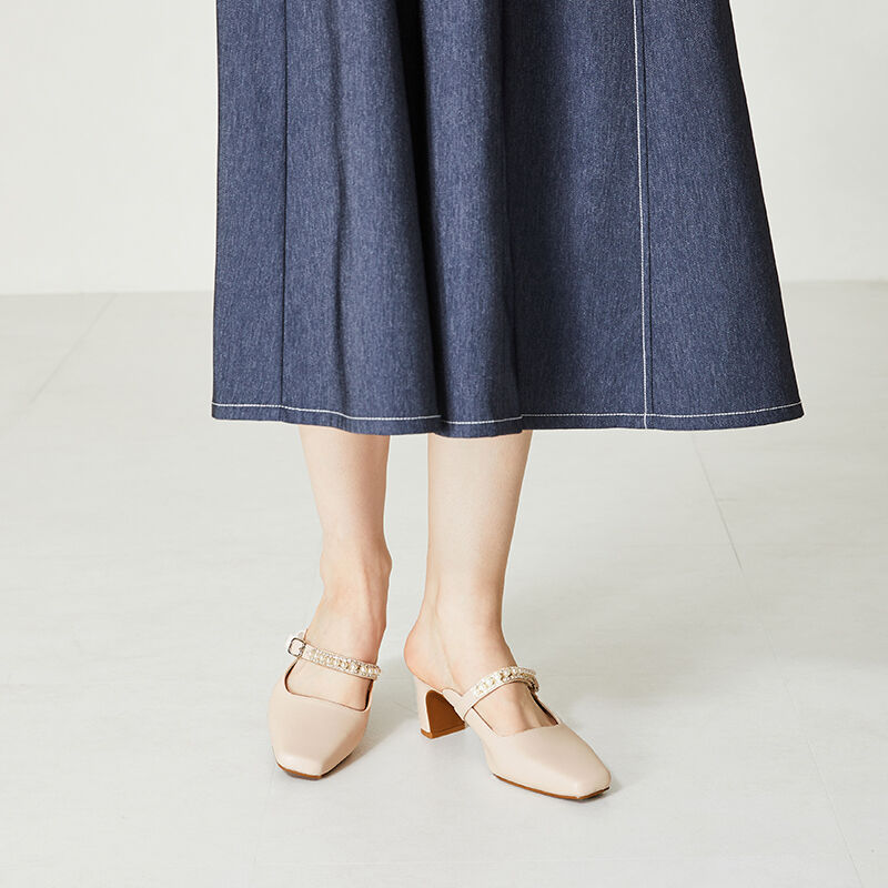 ORiental TRaffic「パールストラップミュールパンプス/41121」|パンプス|