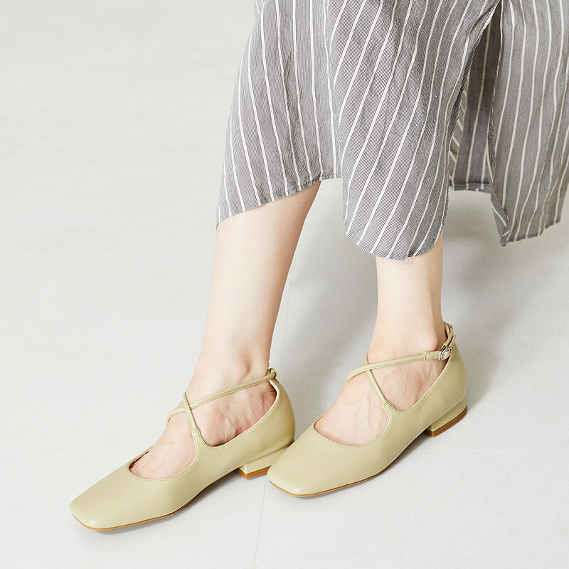 ORiental TRaffic「クロスストラップパンプス/41124」|パンプス|GREEN