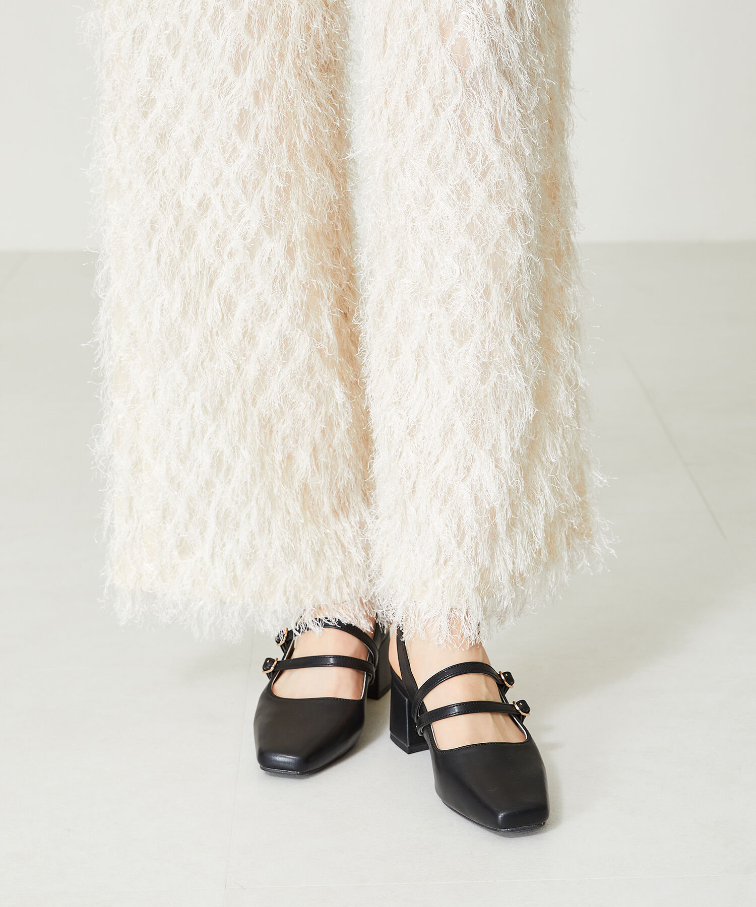 ORiental TRaffic「スクエアトゥバックストラップパンプス/41116」|パンプス|