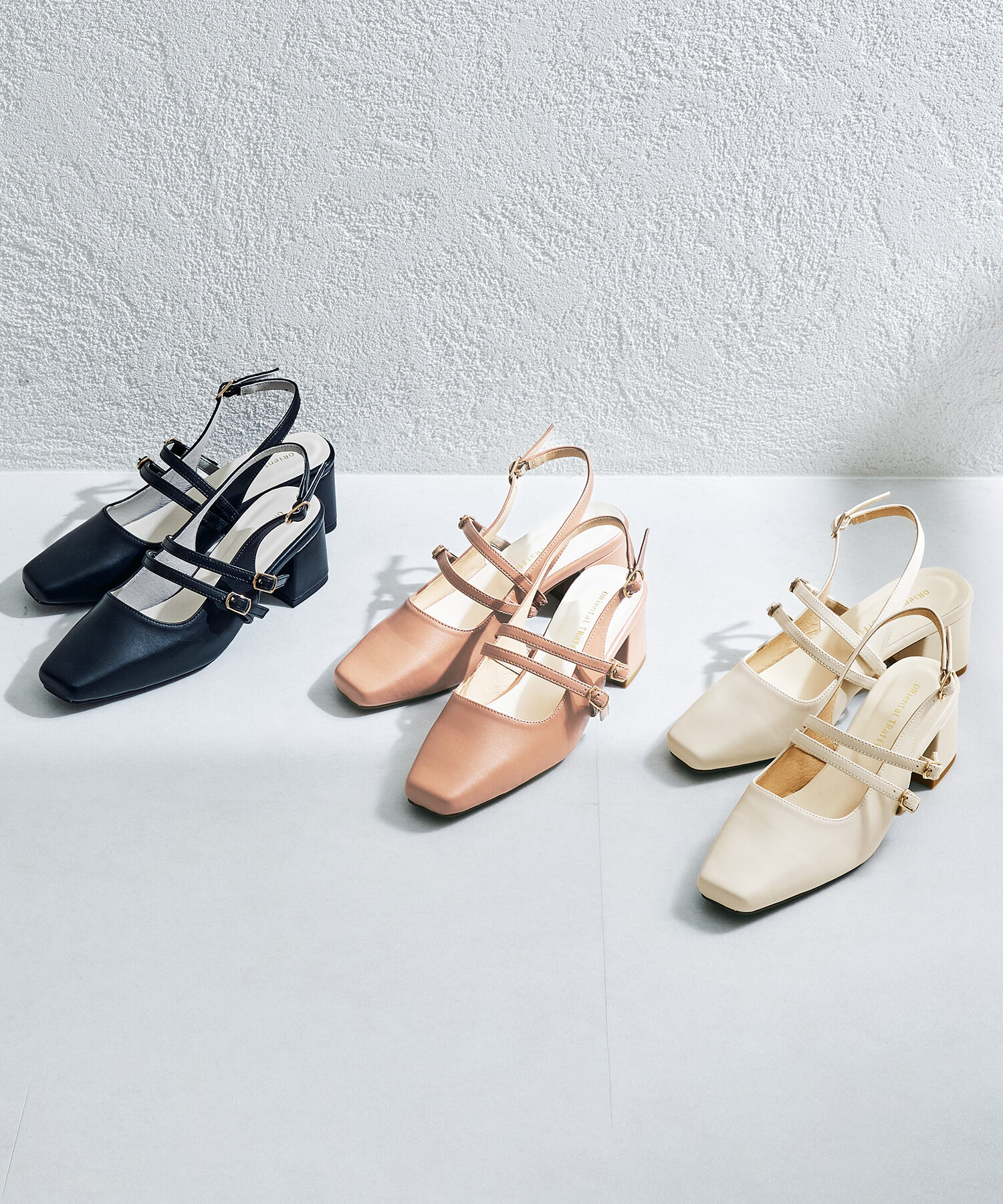 ORiental TRaffic「スクエアトゥバックストラップパンプス/41116」|パンプス|PINK