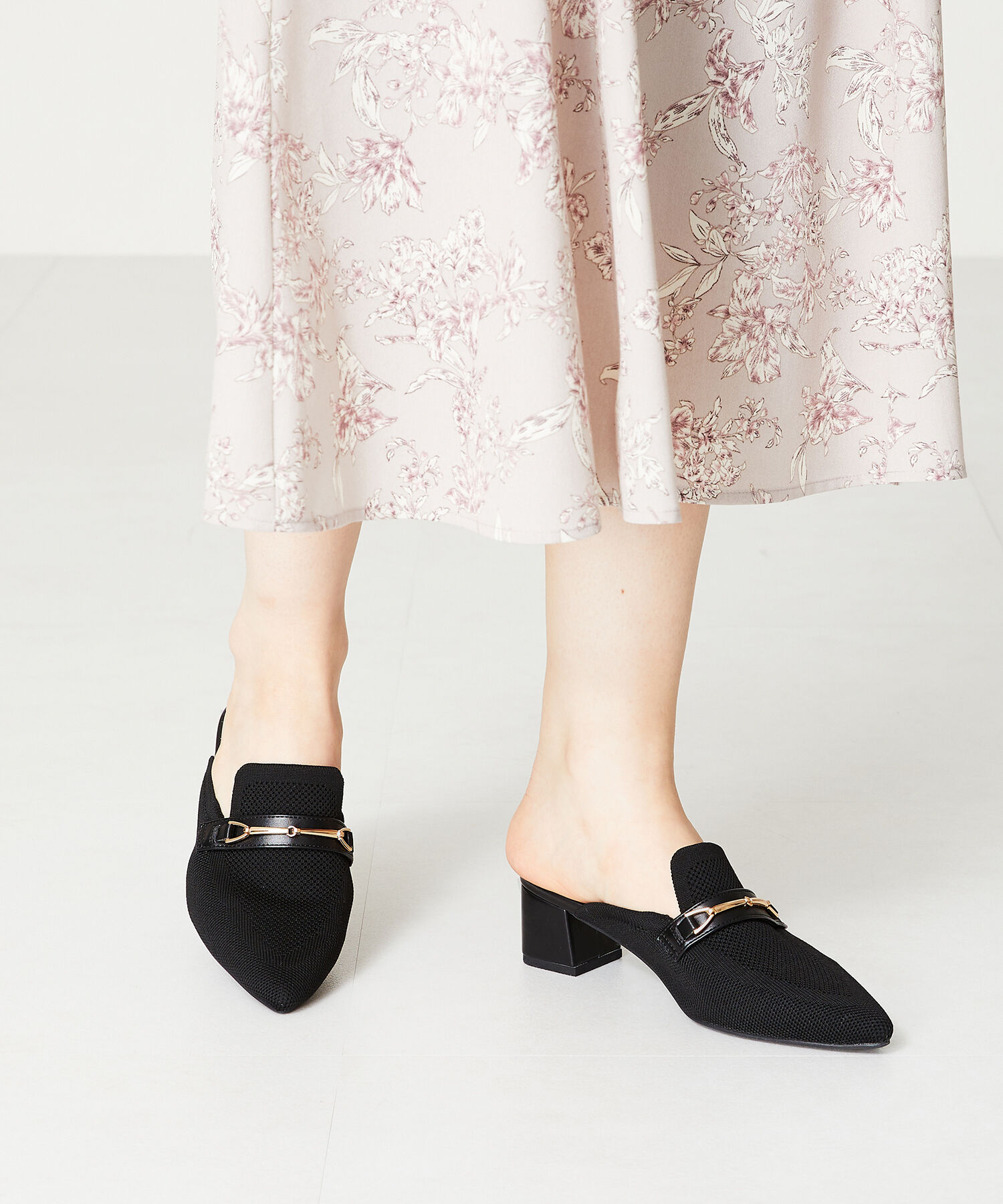 ORiental TRaffic「ローファーデザインニットミュール/45102」|パンプス|