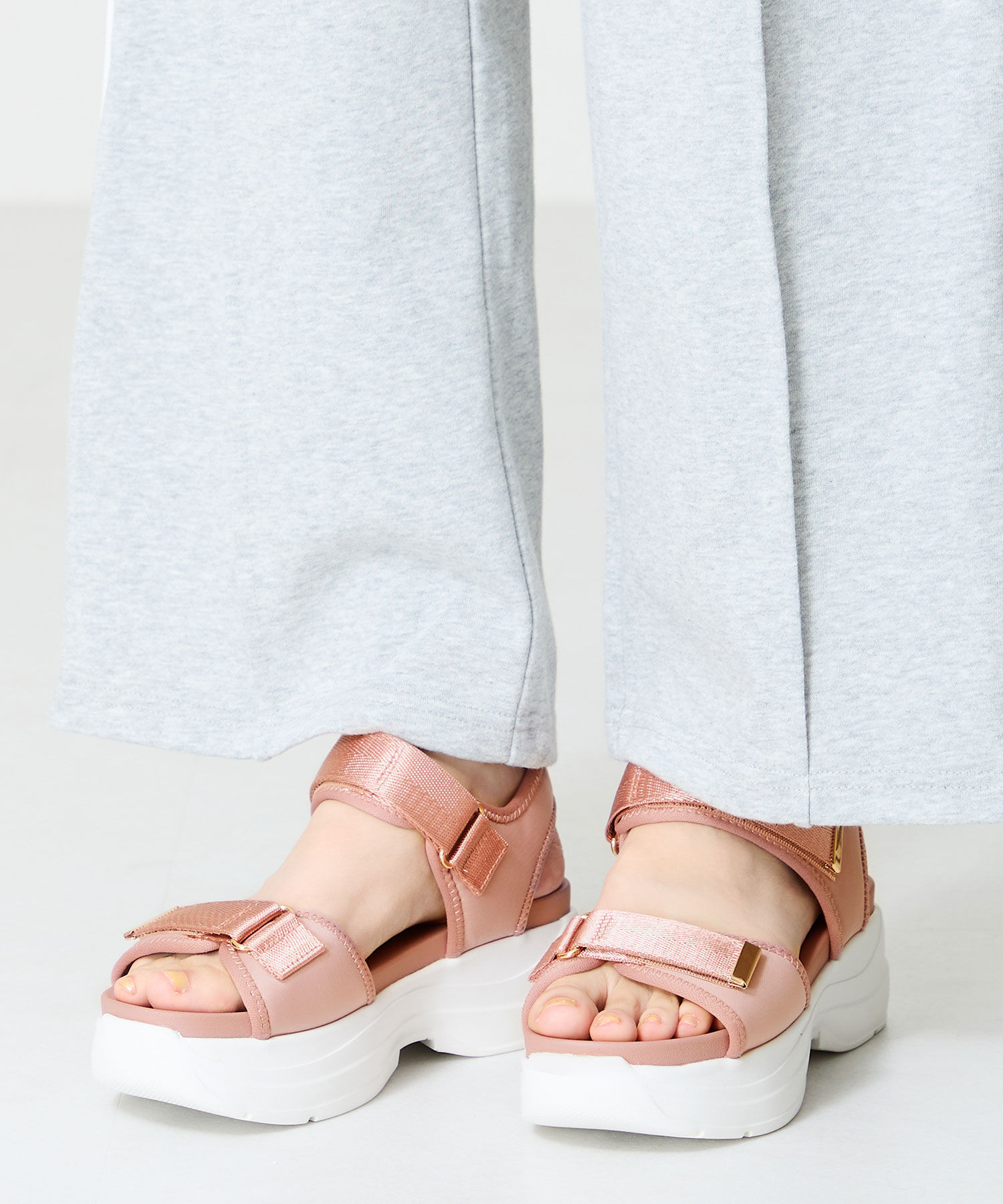 WA Oriental TRaffic「【追加】ダブルベルトスポーツサンダル/42207 スポサン 柔らかい 人気 軽い トレンド 厚底 再入荷」|サンダル|