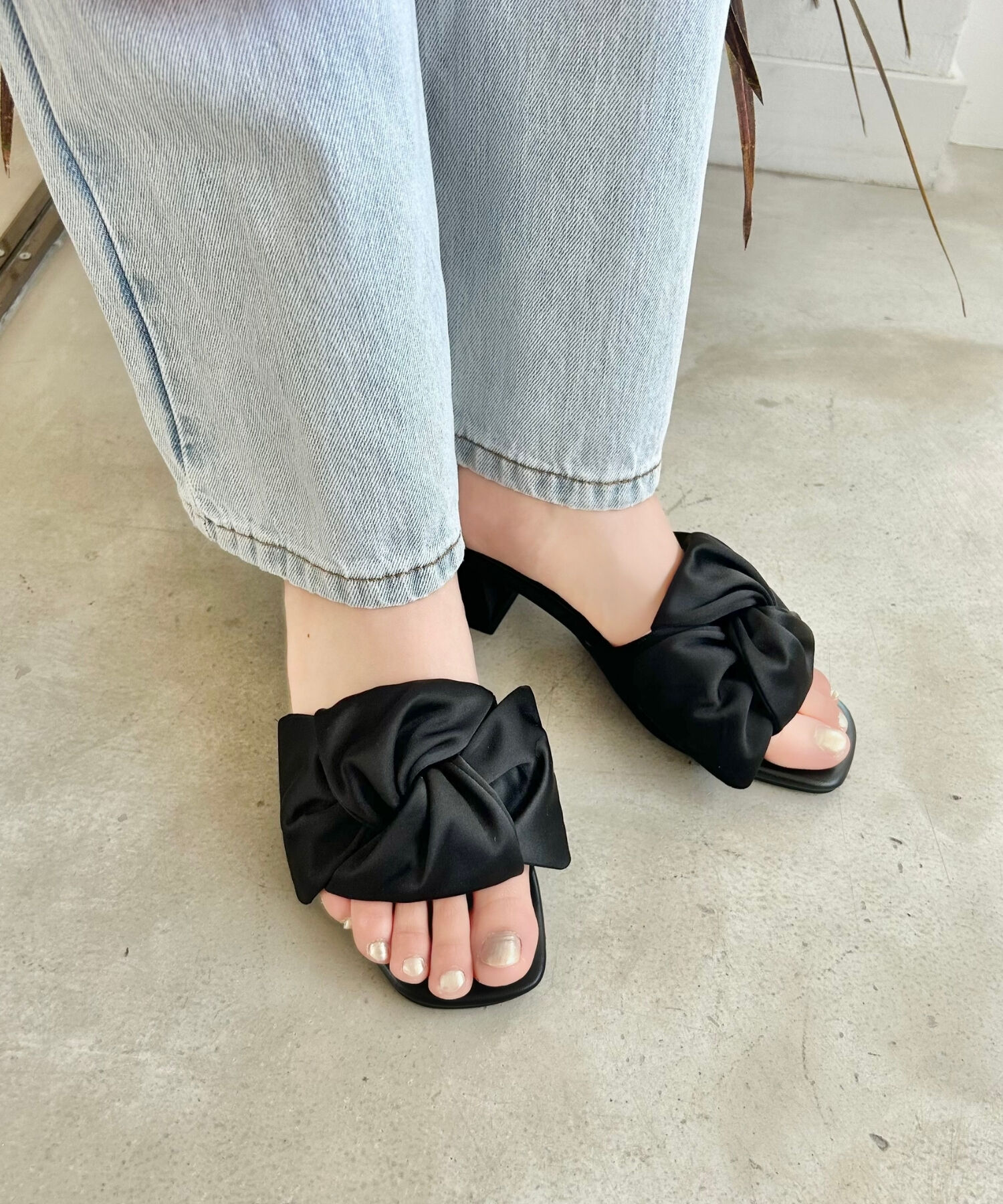 ORiental TRaffic「ビッグリボンモチーフミュール/41227」|サンダル|