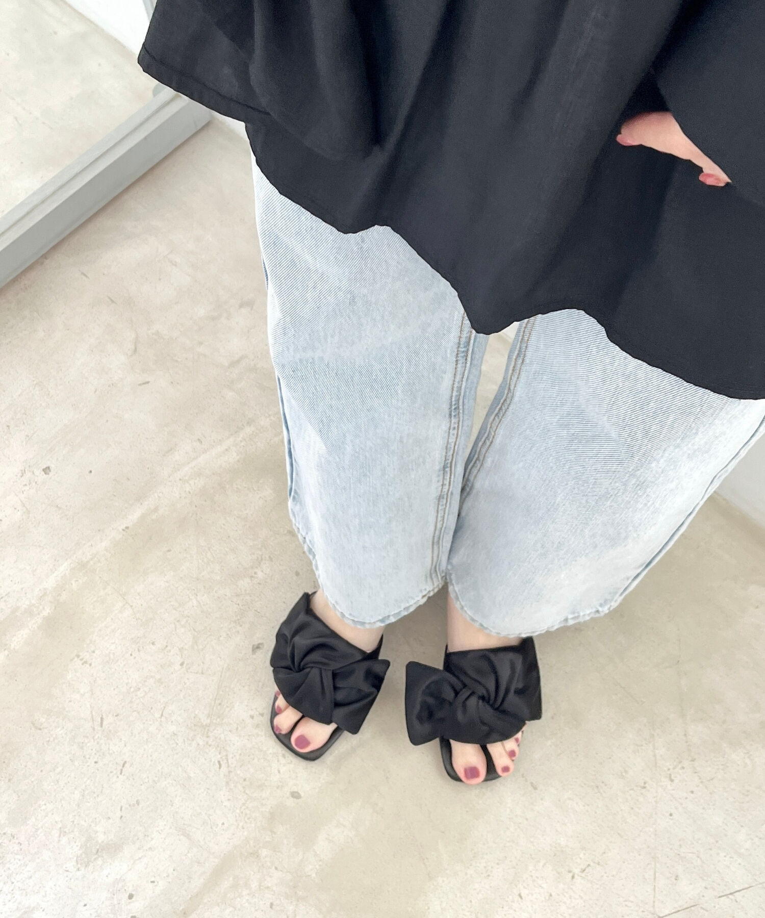 ORiental TRaffic「ビッグリボンモチーフミュール/41227」|サンダル|