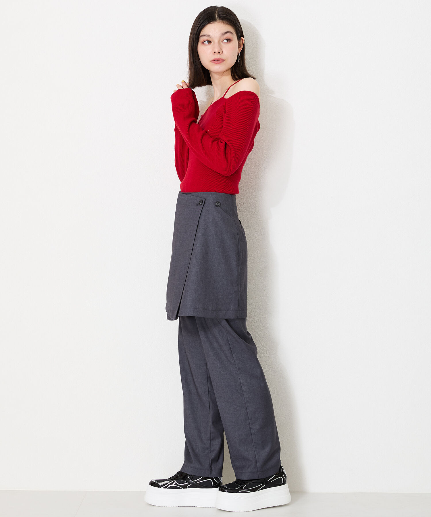 ORiental TRaffic「【トレンド】メタリックラインボリュームソールスニーカー/OT3740 厚底 スニーカー」|スニーカー|