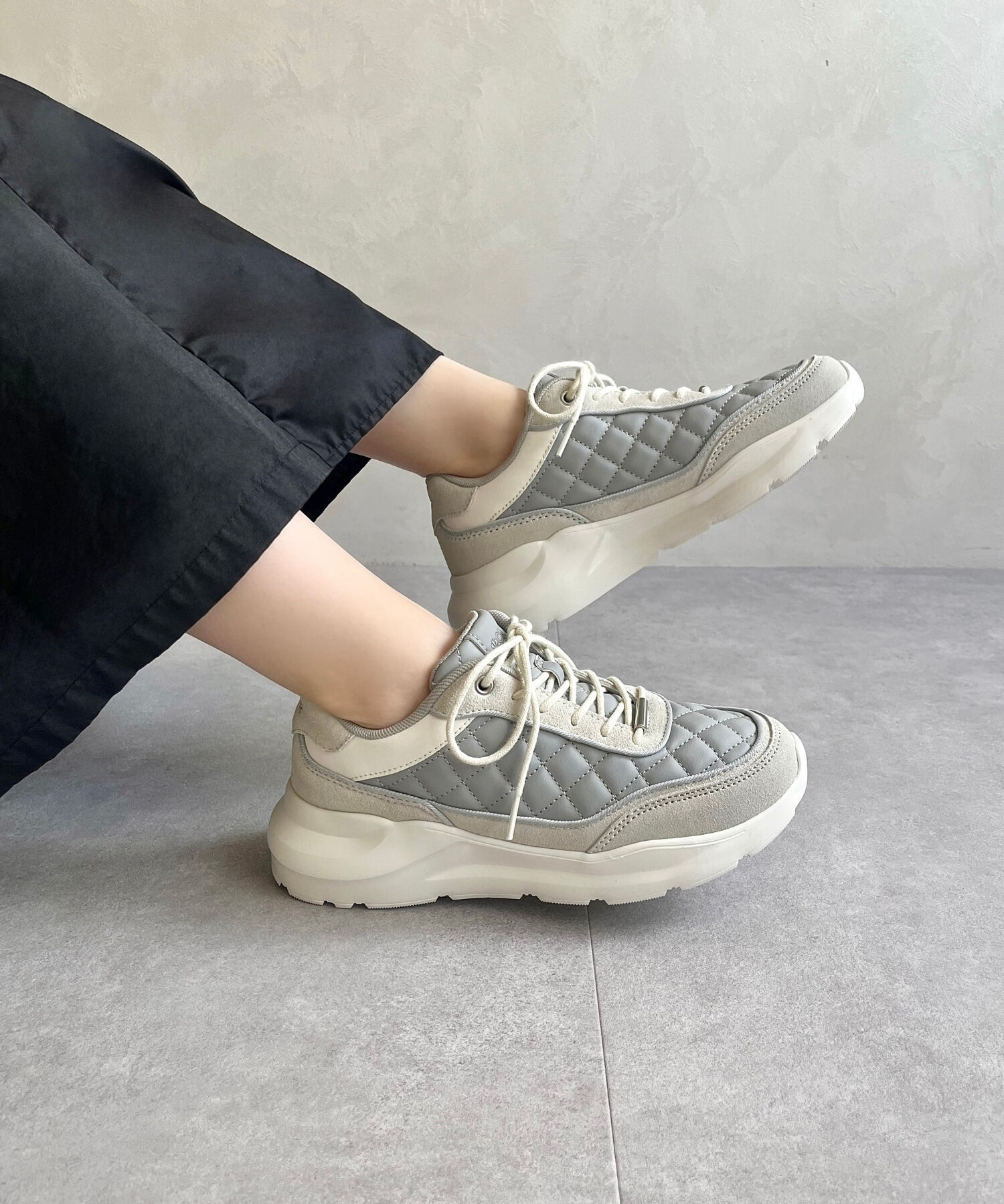 ORiental TRaffic「【トレンド】キルティングデザインスニーカー/OT3743」|スニーカー|