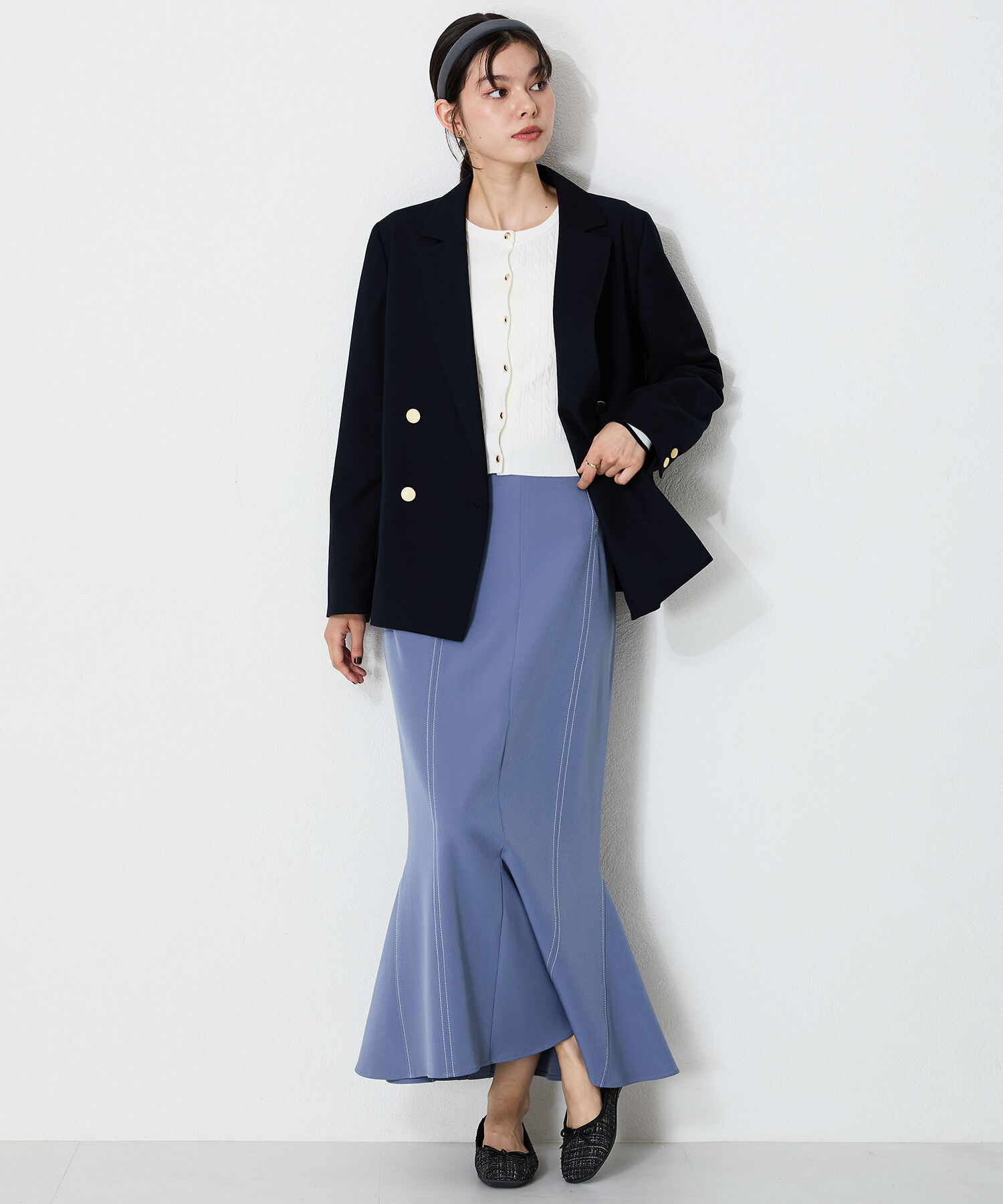 ORiental TRaffic「【WEB限定】 スクエアトゥ バレエシューズ /R-4009 フラット 軽い  厚手クッション」|パンプス|