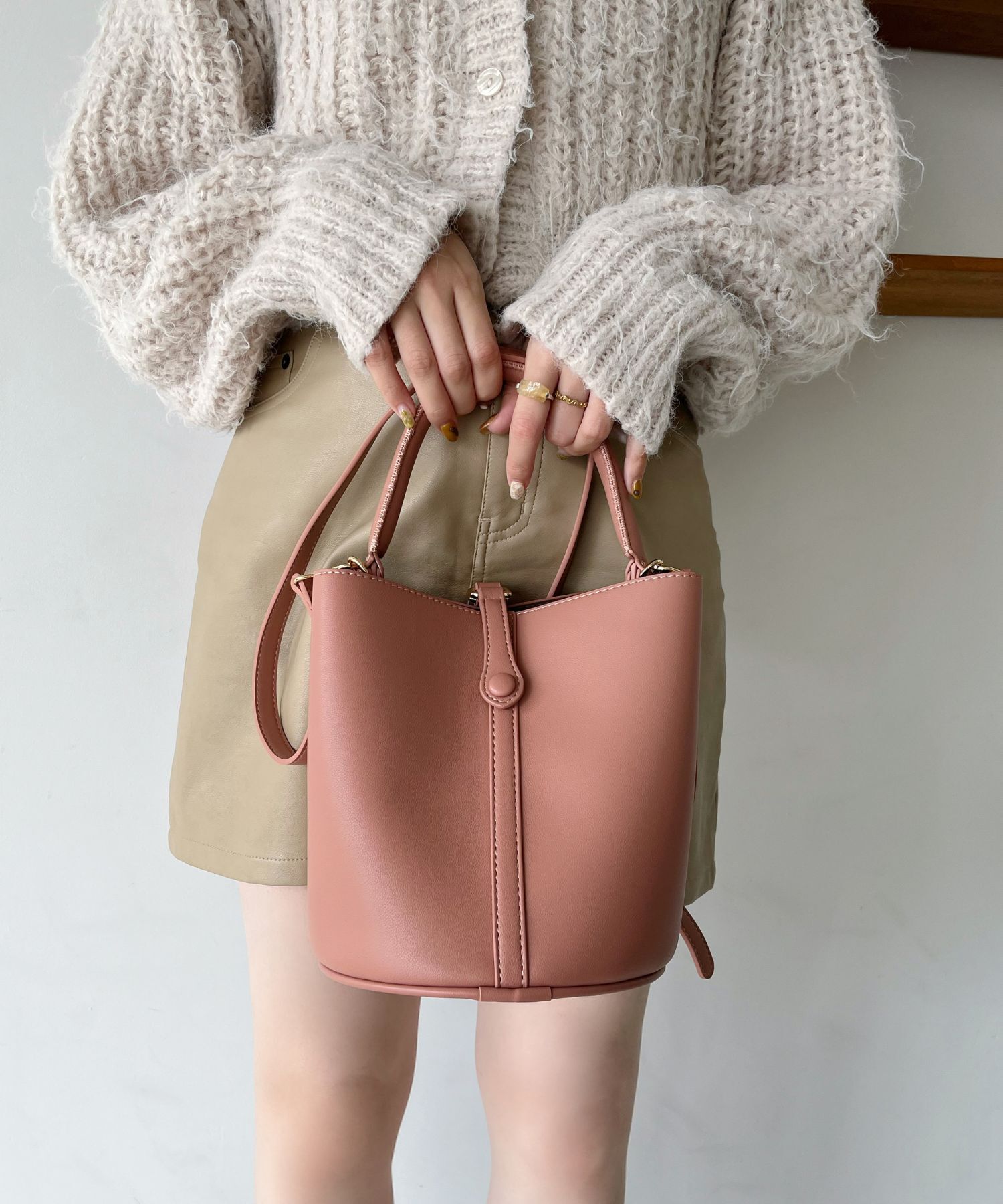 ORiental TRaffic「2wayバケツ型ショルダーバッグ/BA-237」|ショルダー・メッセンジャー|PINK