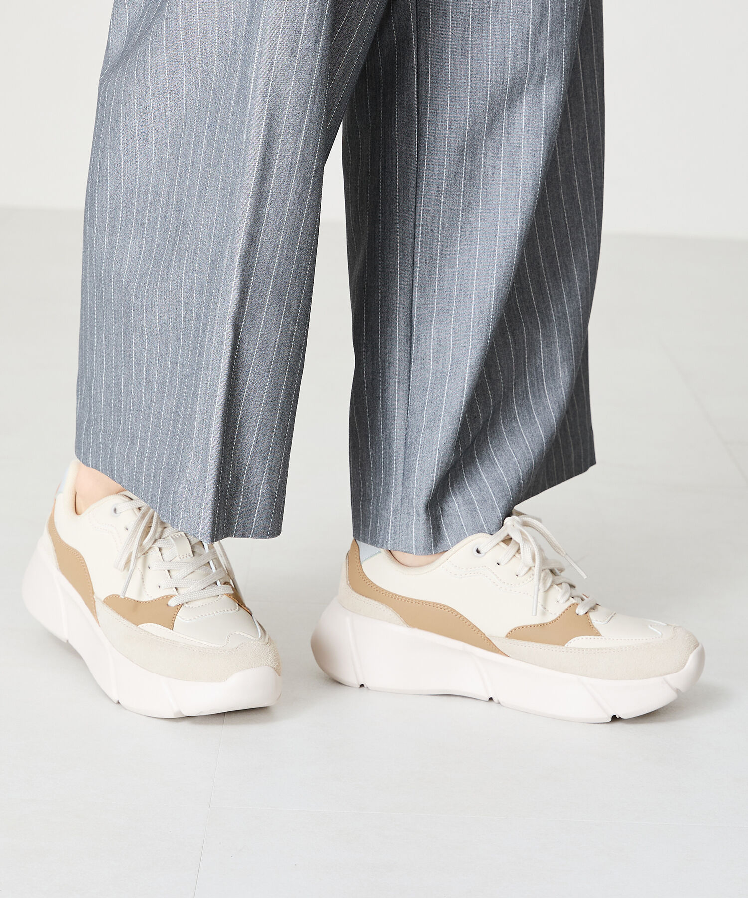 ORiental TRaffic「【アウトレット価格】厚底ダッドスニーカー/OT3742」|スニーカー|BEIGE