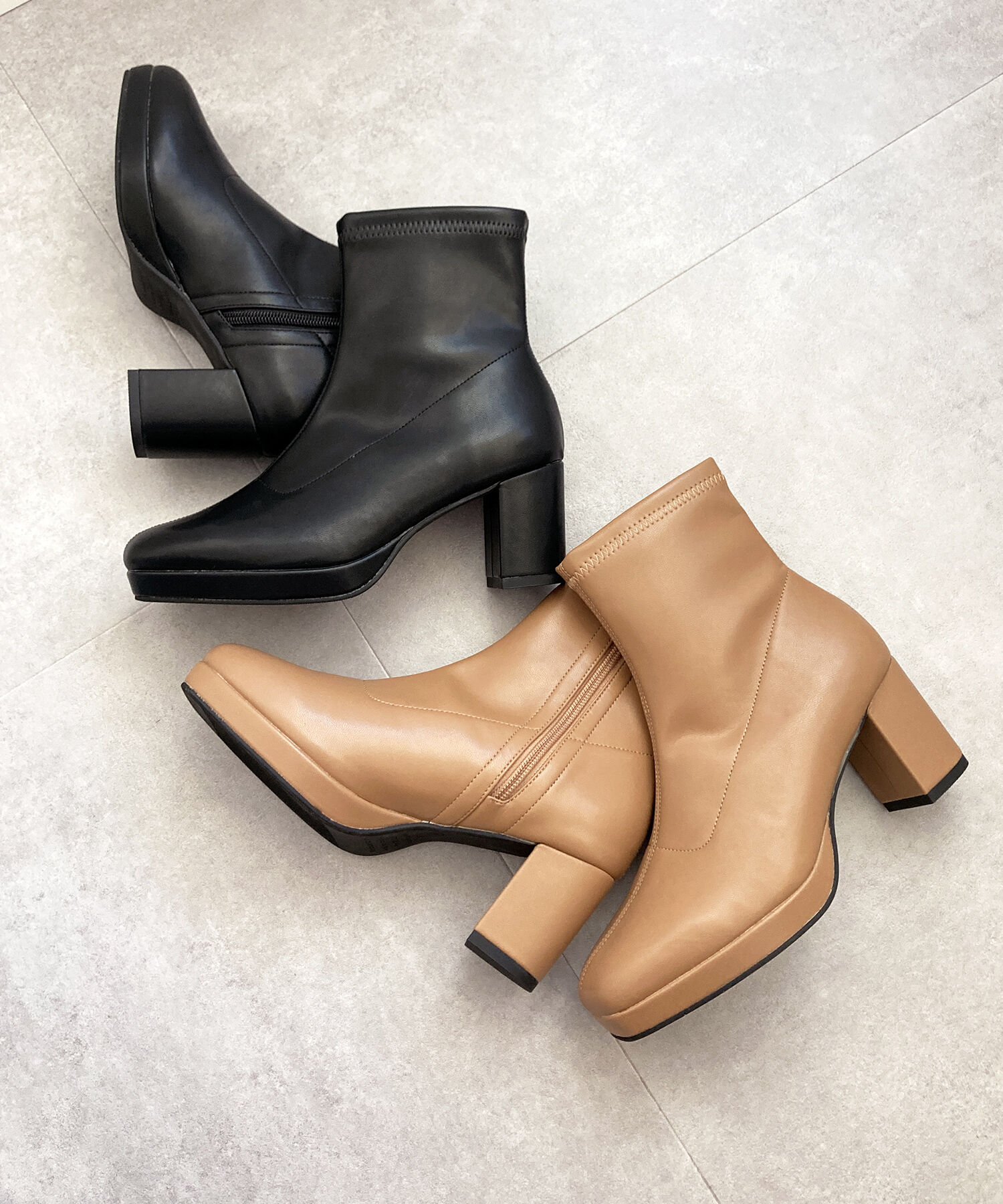 ORiental TRaffic「プラットフォームブーツ/31480」|ショートブーツ|CAMEL