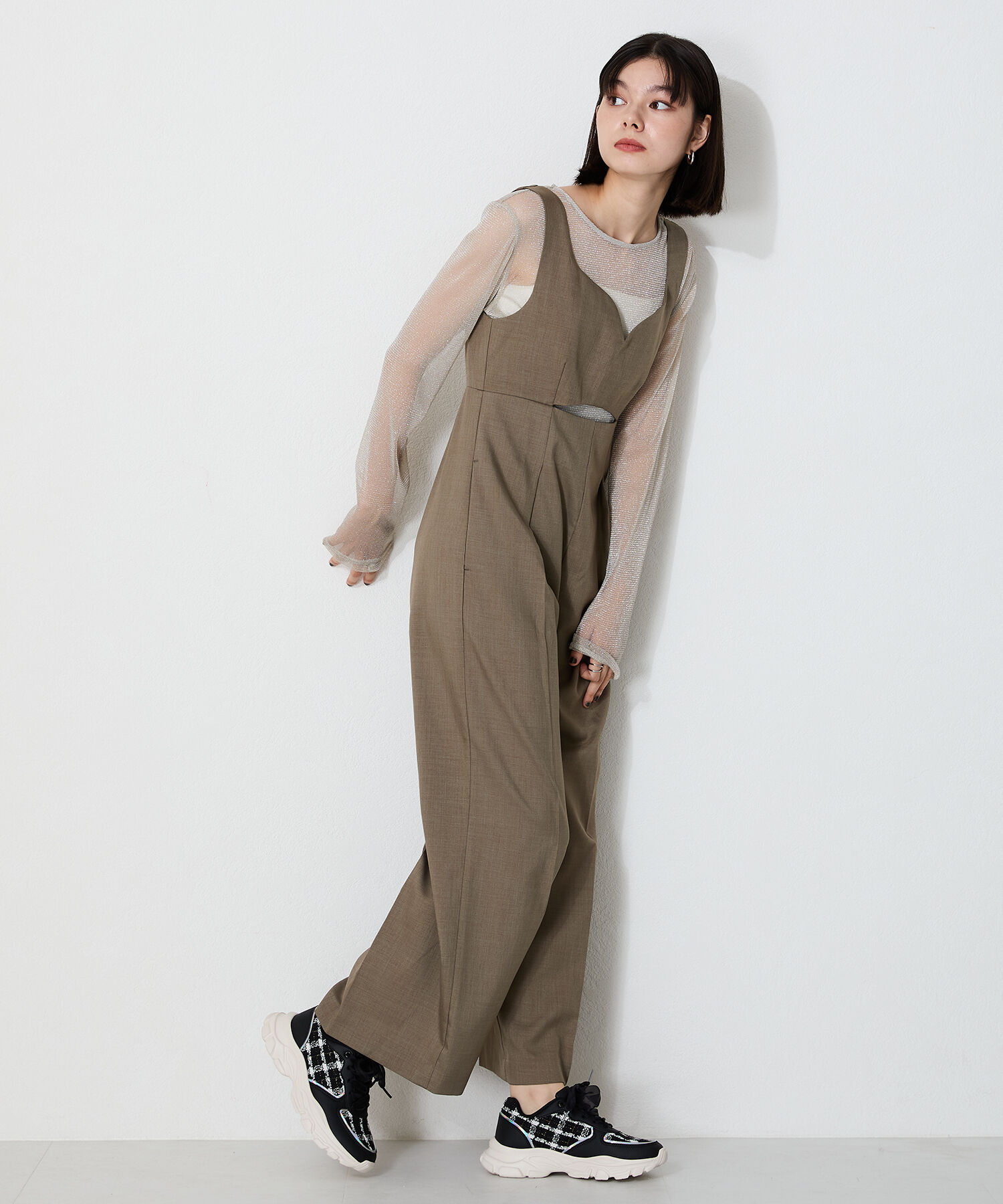 ORiental TRaffic「2WAYシューレースツイードスニーカー/OT3746」|スニーカー|