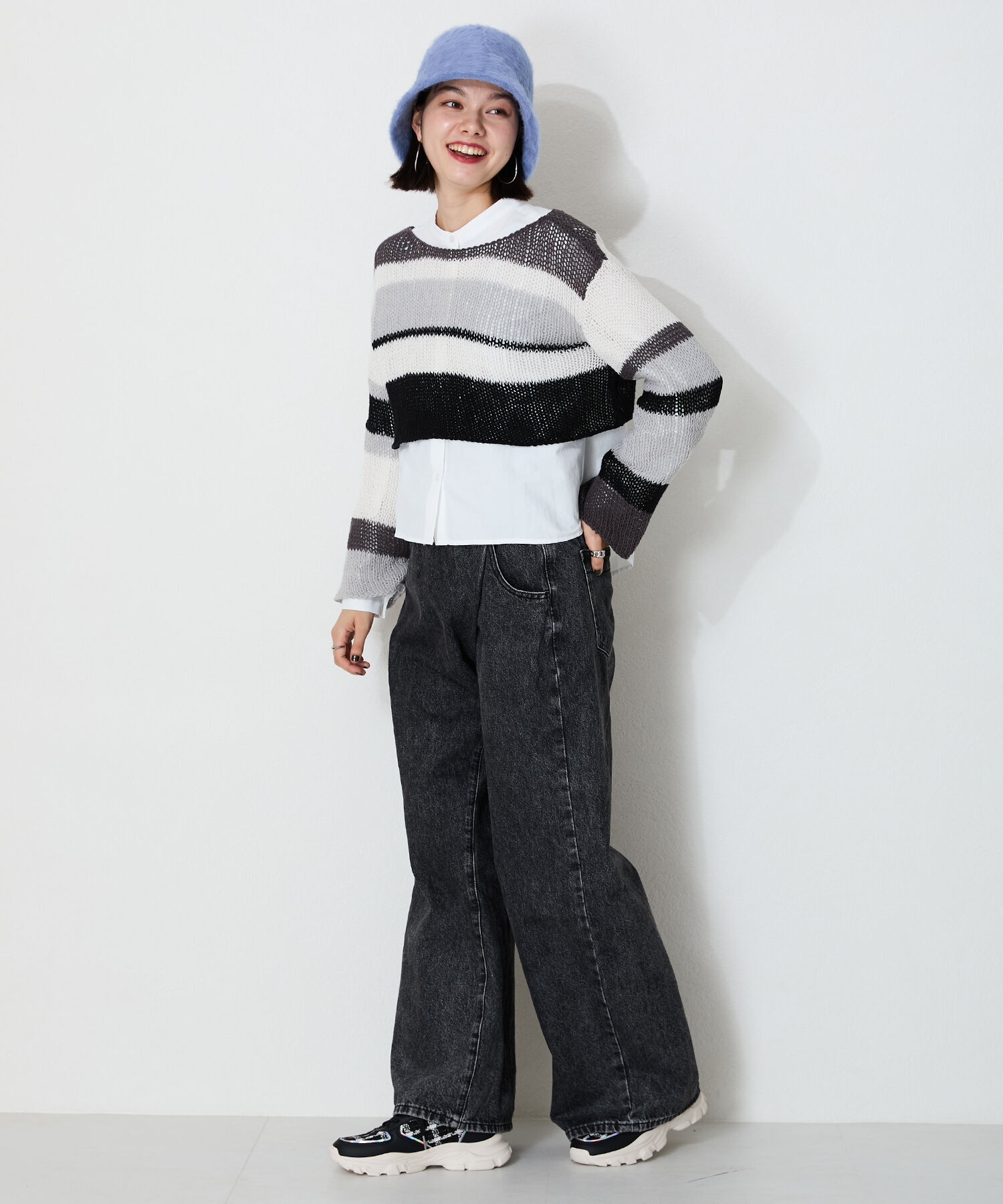 ORiental TRaffic「2WAYシューレースツイードスニーカー/OT3746」|スニーカー|