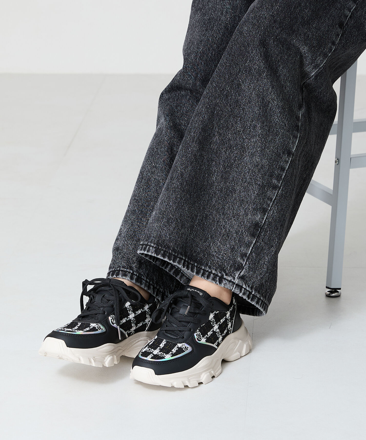 ORiental TRaffic「2WAYシューレースツイードスニーカー/OT3746」|スニーカー|