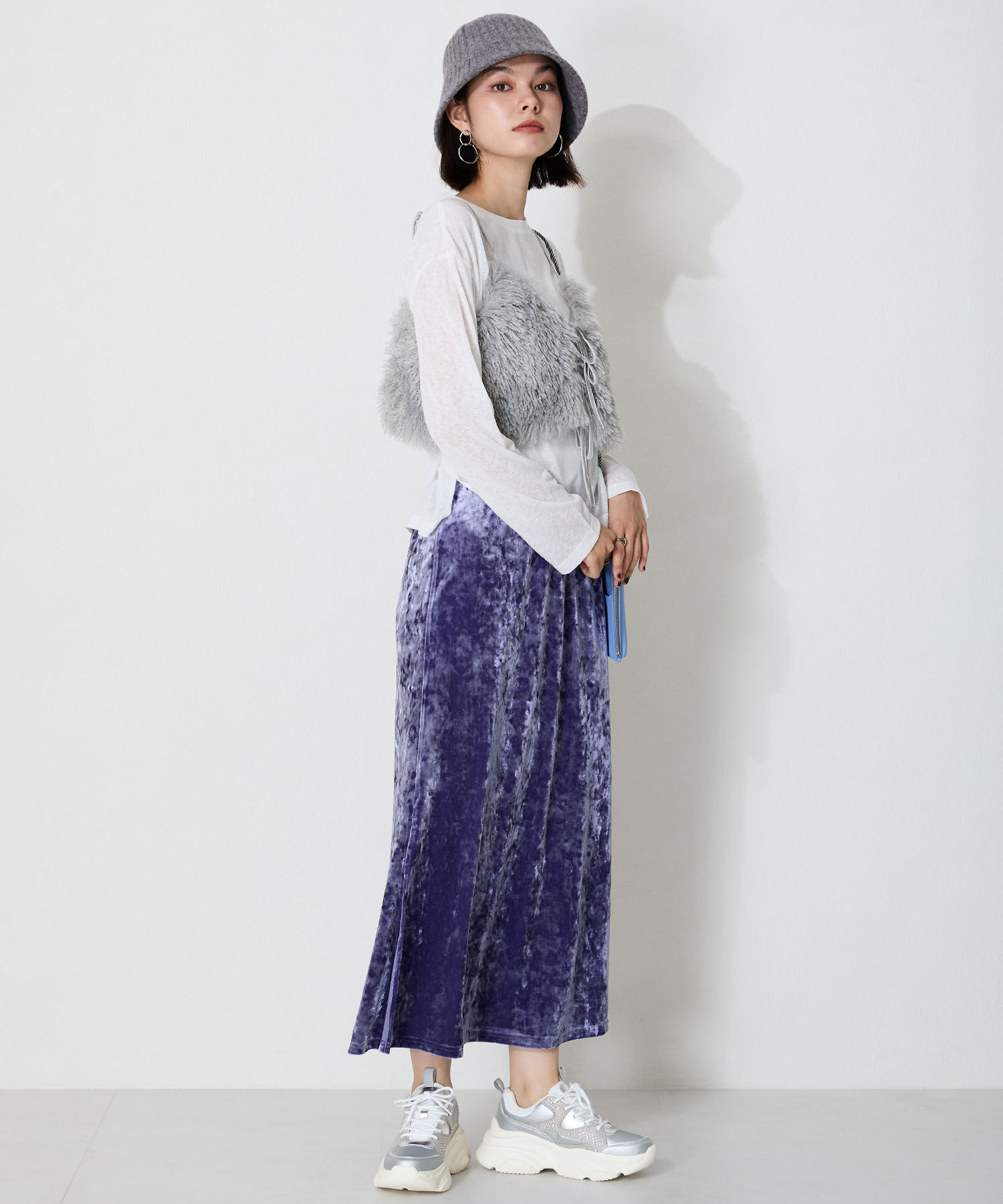 ORiental TRaffic「【アウトレット価格】ラインストーンパーツ厚底スニーカーOT3748」|スニーカー|