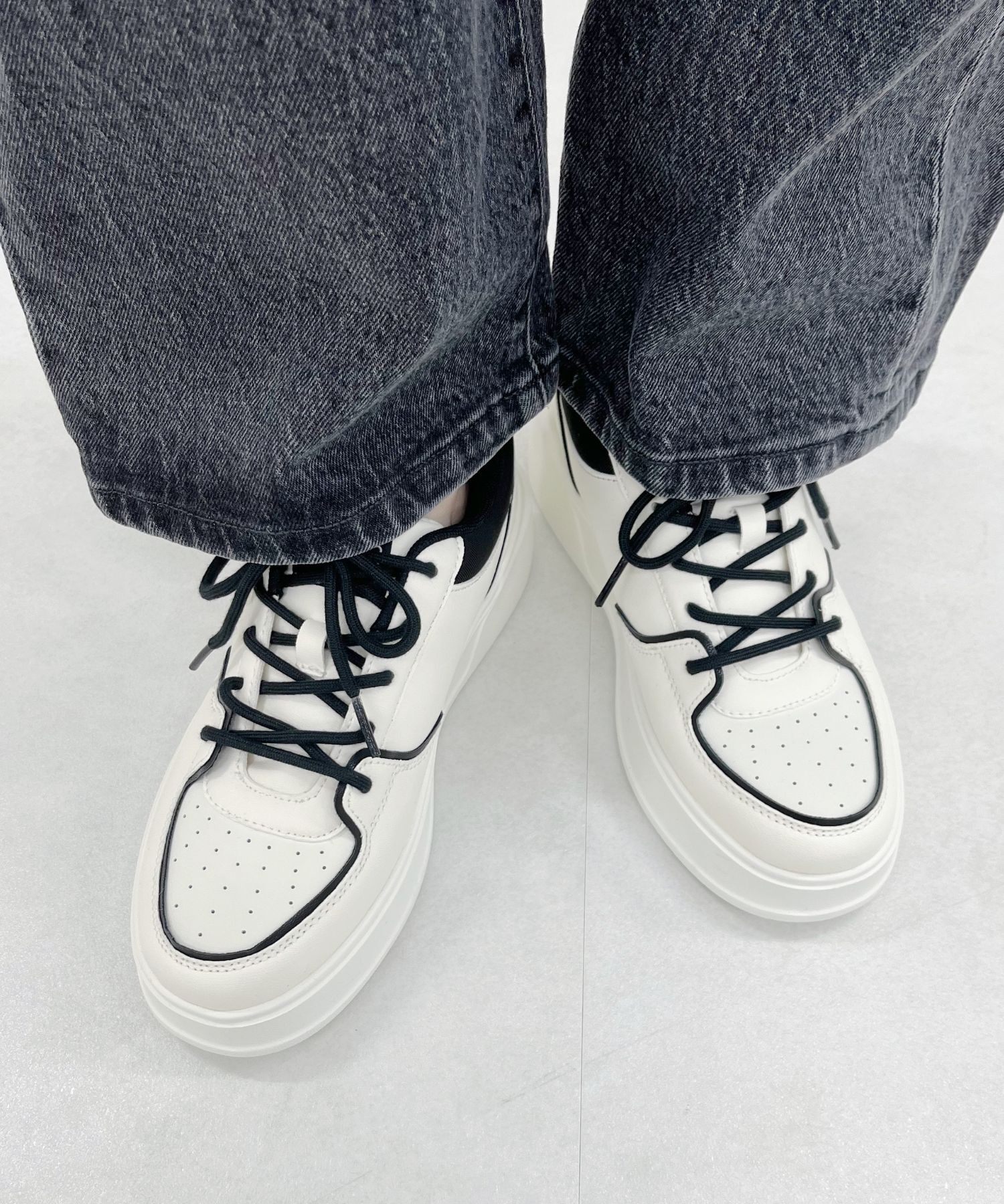 ORiental TRaffic「【新色追加】バイカラー ボリュームソール スニーカー /OT3750 厚底  クッション 軽量」|スニーカー|