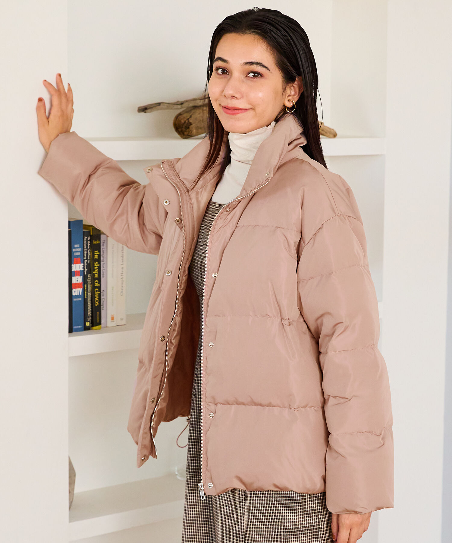 ORiental TRaffic「スタンドネック ボリューム ダウン ジャケット /MO43D01」|ダウン|