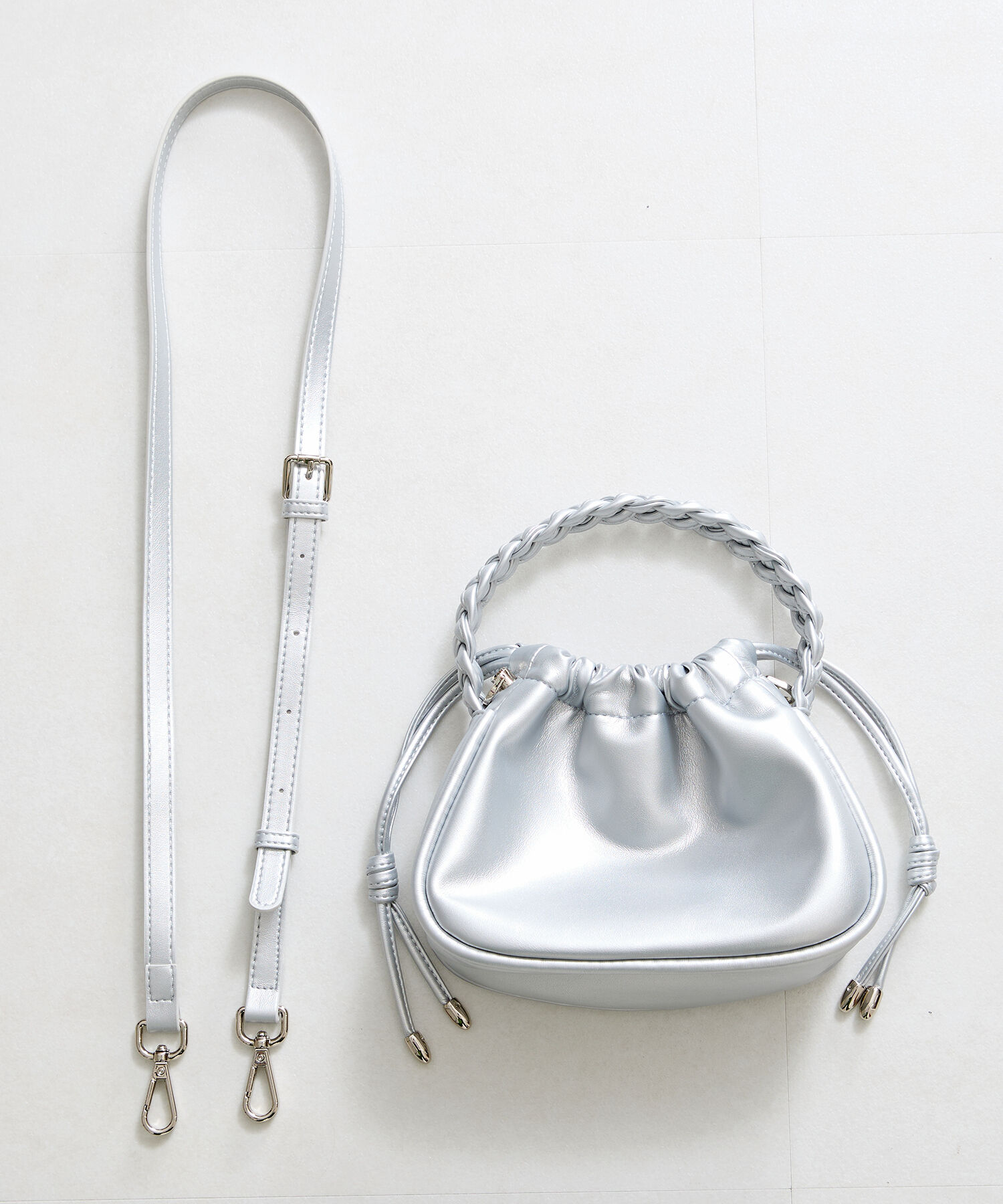 ORiental TRaffic「【トレンド】編み込みハンドバッグ/BA-244」|ショルダー・メッセンジャー|