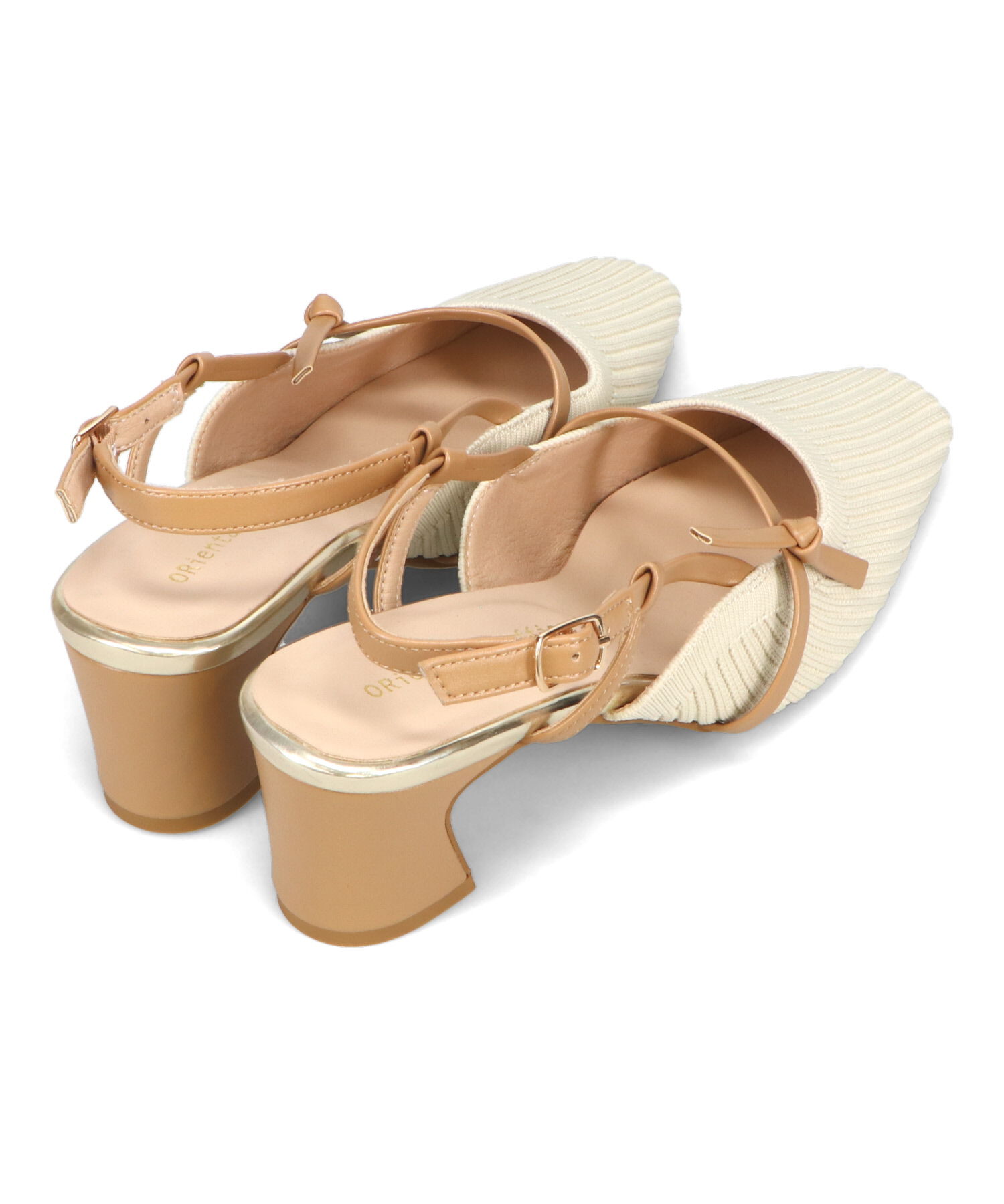 ORiental TRaffic「リブニット細ストラップパンプス/51114 人気 トレンド 売れてる パンプス ニット」|パンプス|