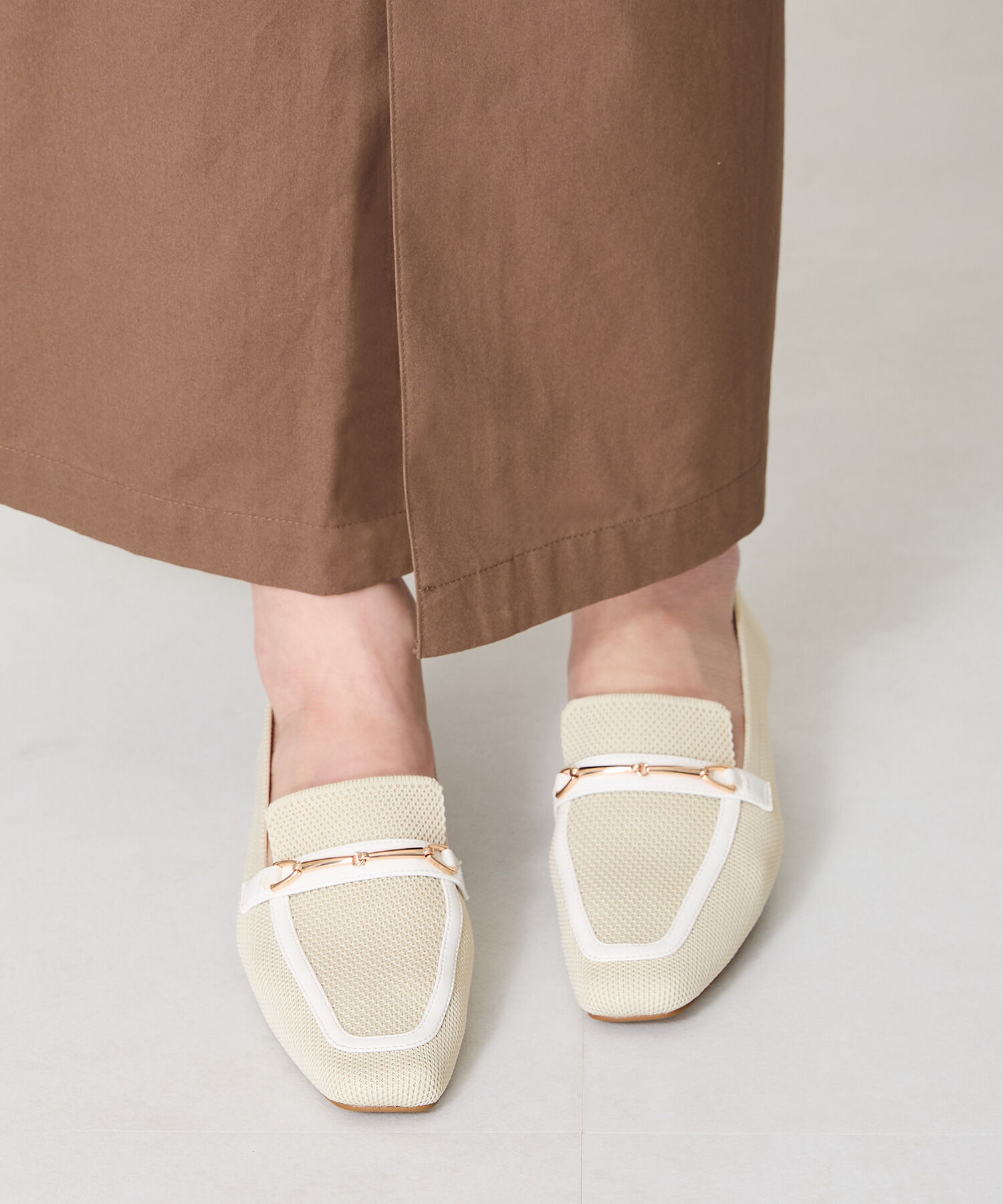 WA Oriental TRaffic「ビットモチーフニットローファー/52102 ローファー 軽い ニット 人気 トレンド 売れてる」|パンプス|