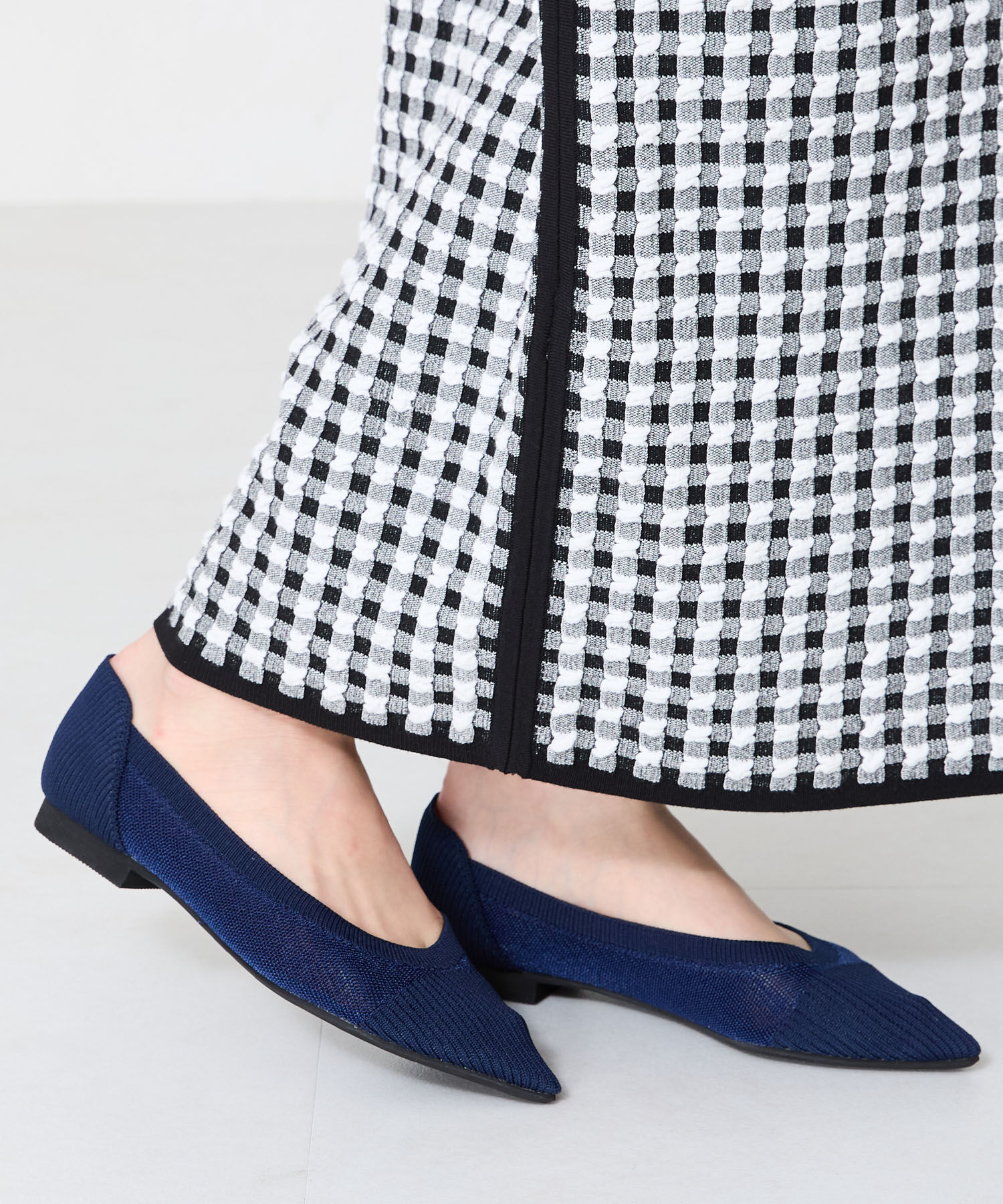 WA Oriental TRaffic「●人気アイテム● 軽量 シアー ニットパンプス /52108 柔らかい クッション」|パンプス|NAVY