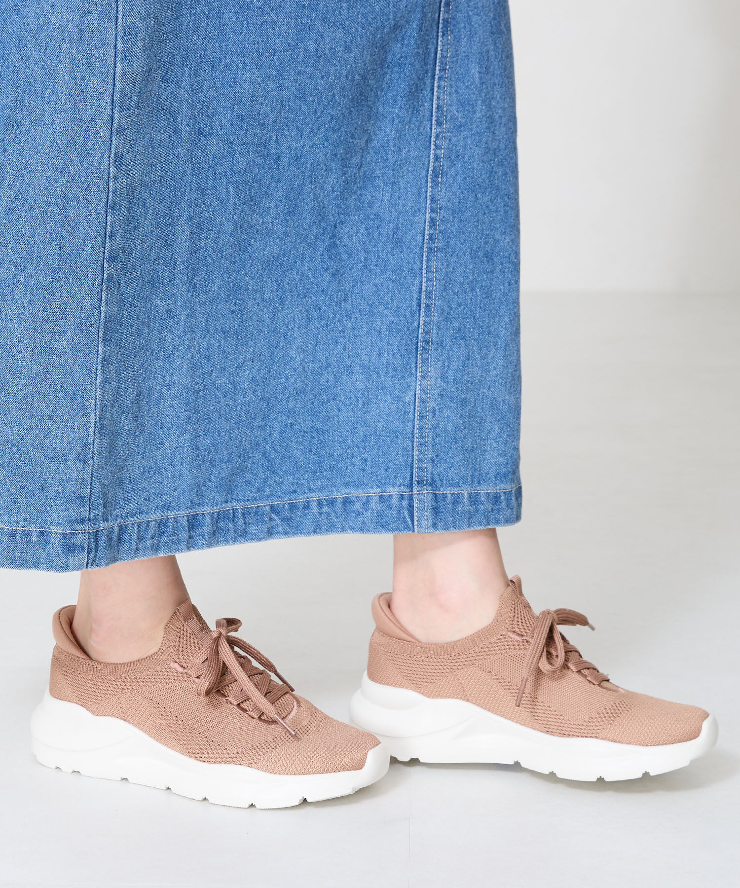 ORiental TRaffic「●再入荷● 【瞬間フィット】 ニットスニーカー /OT3757 軽量 歩きやすい 楽ちん ハンズフリー」|スニーカー|