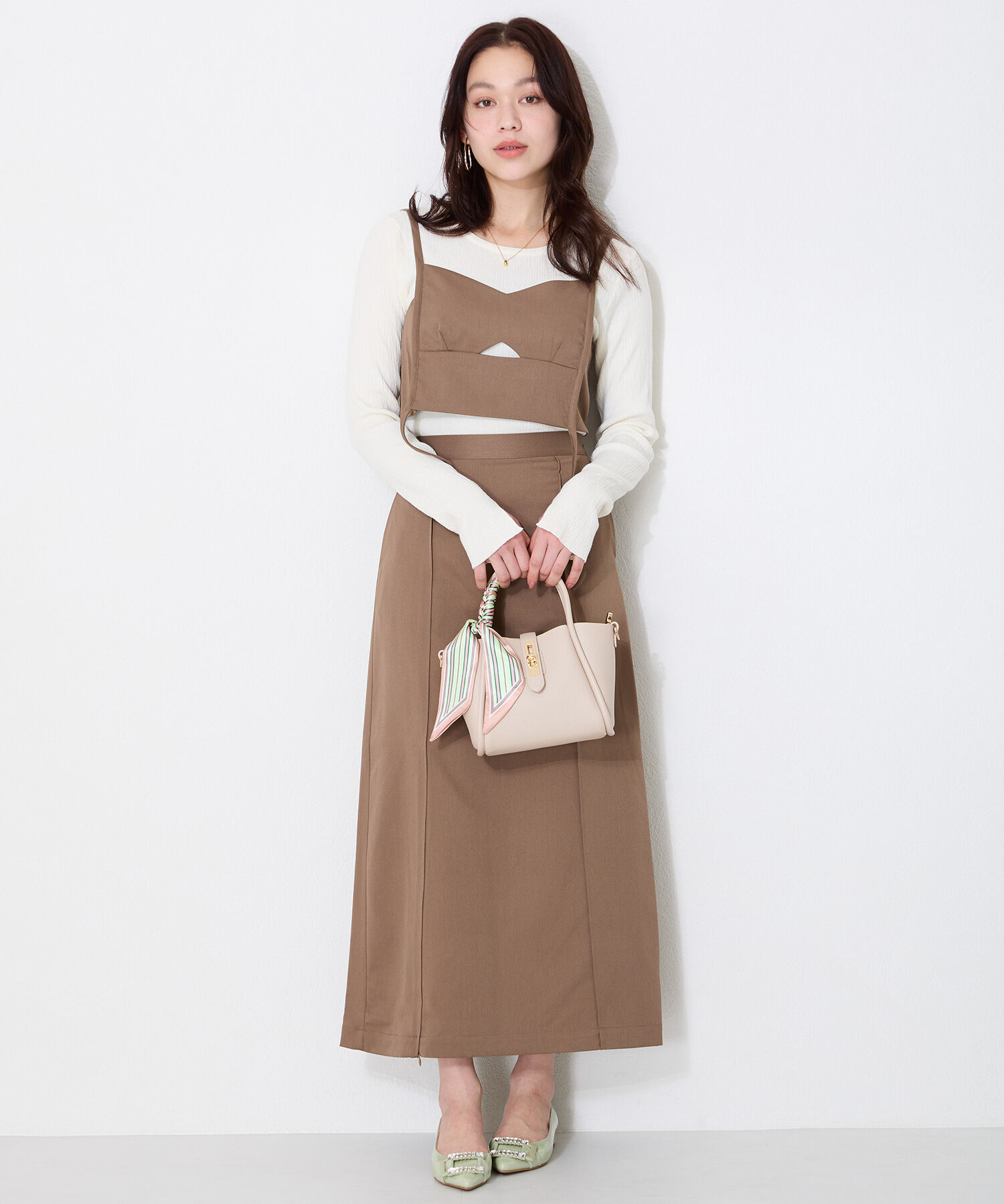 ORiental TRaffic「【新作】●2025春夏新作●スカーフ付き2wayハンドバッグ/BA-252 ハンドバッグ」|ハンドバッグ|