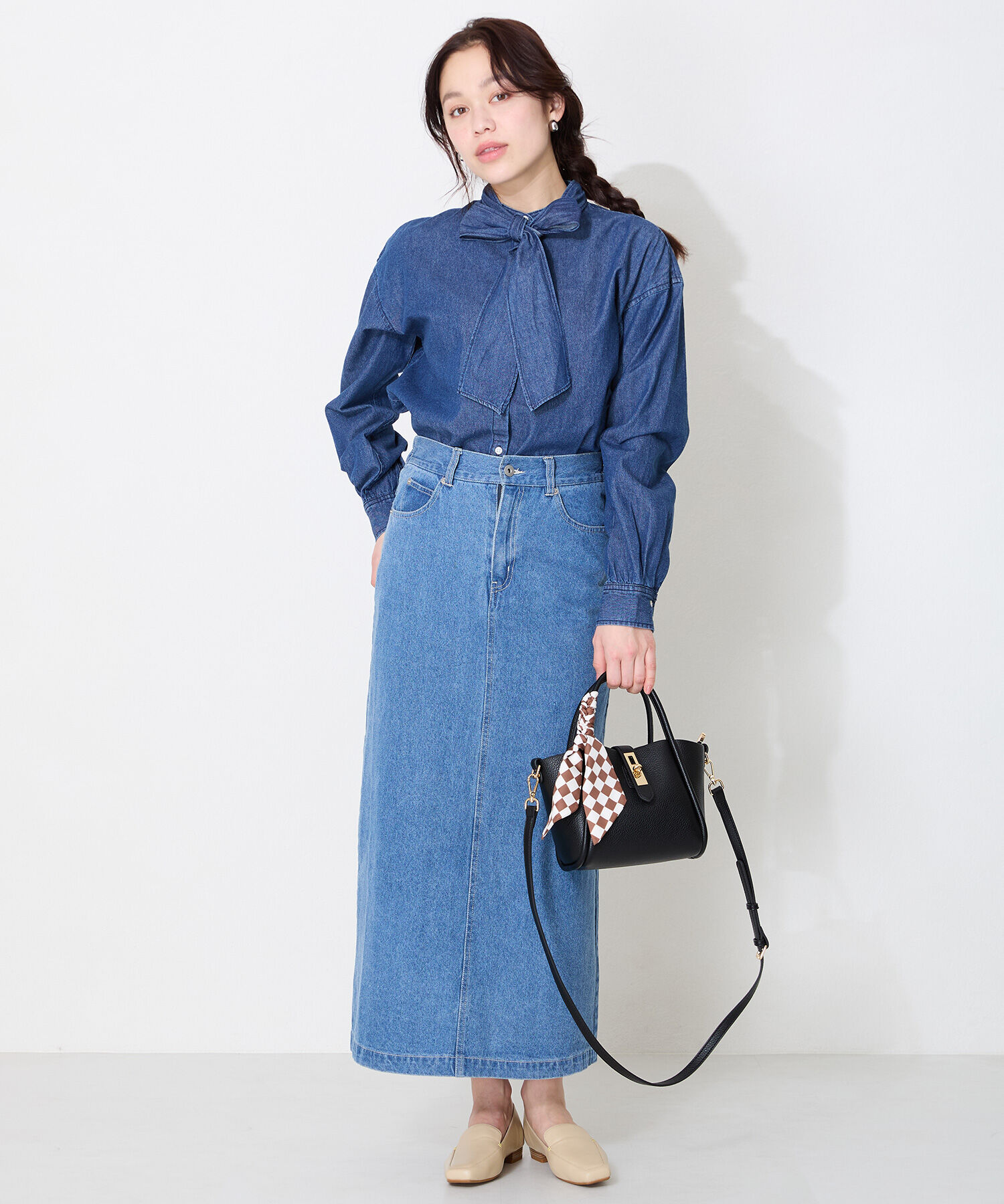 ORiental TRaffic「【新作】●2025春夏新作●スカーフ付き2wayハンドバッグ/BA-252 ハンドバッグ」|ハンドバッグ|